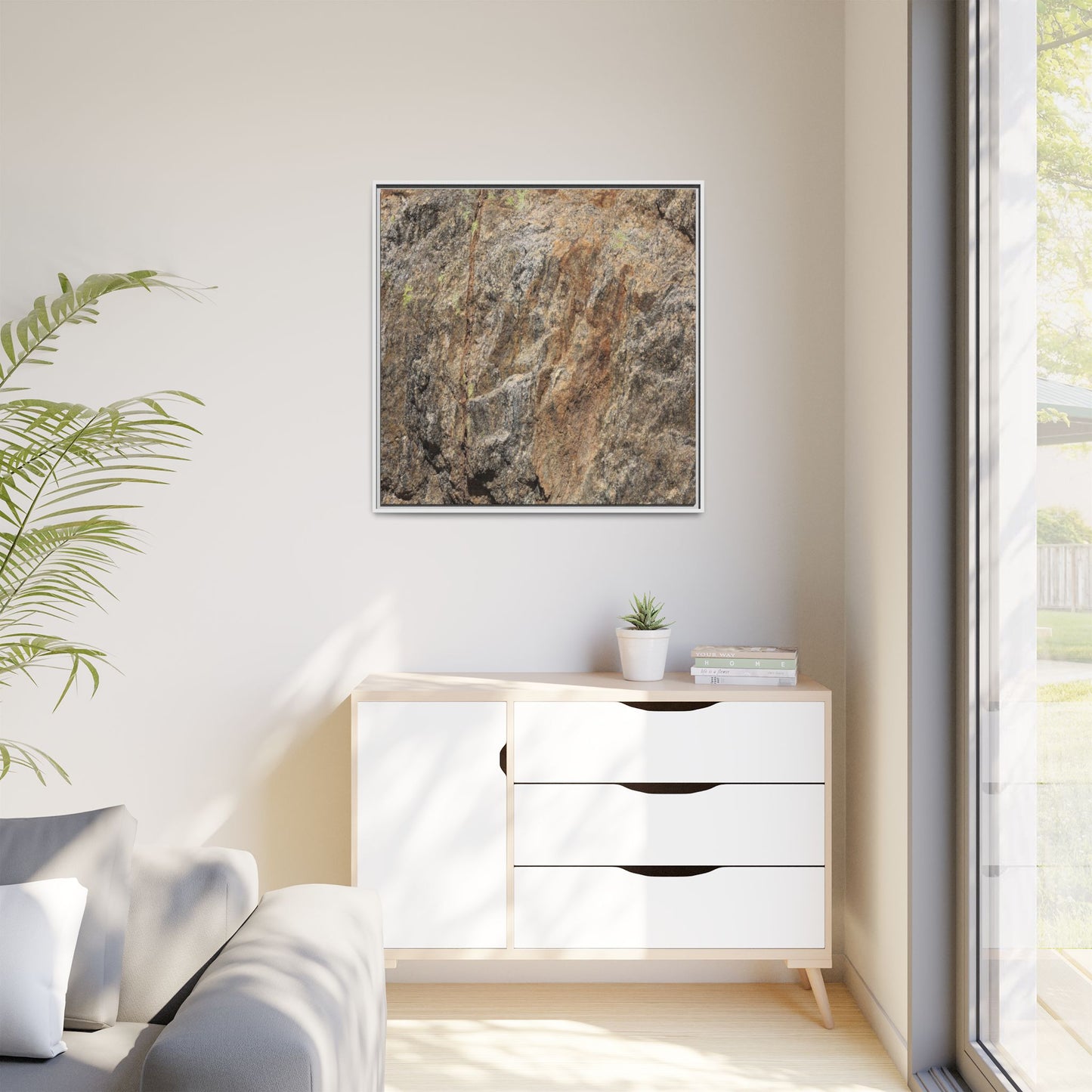 Weathered Rock Formation - Unique Stretched Canvas Wall Art