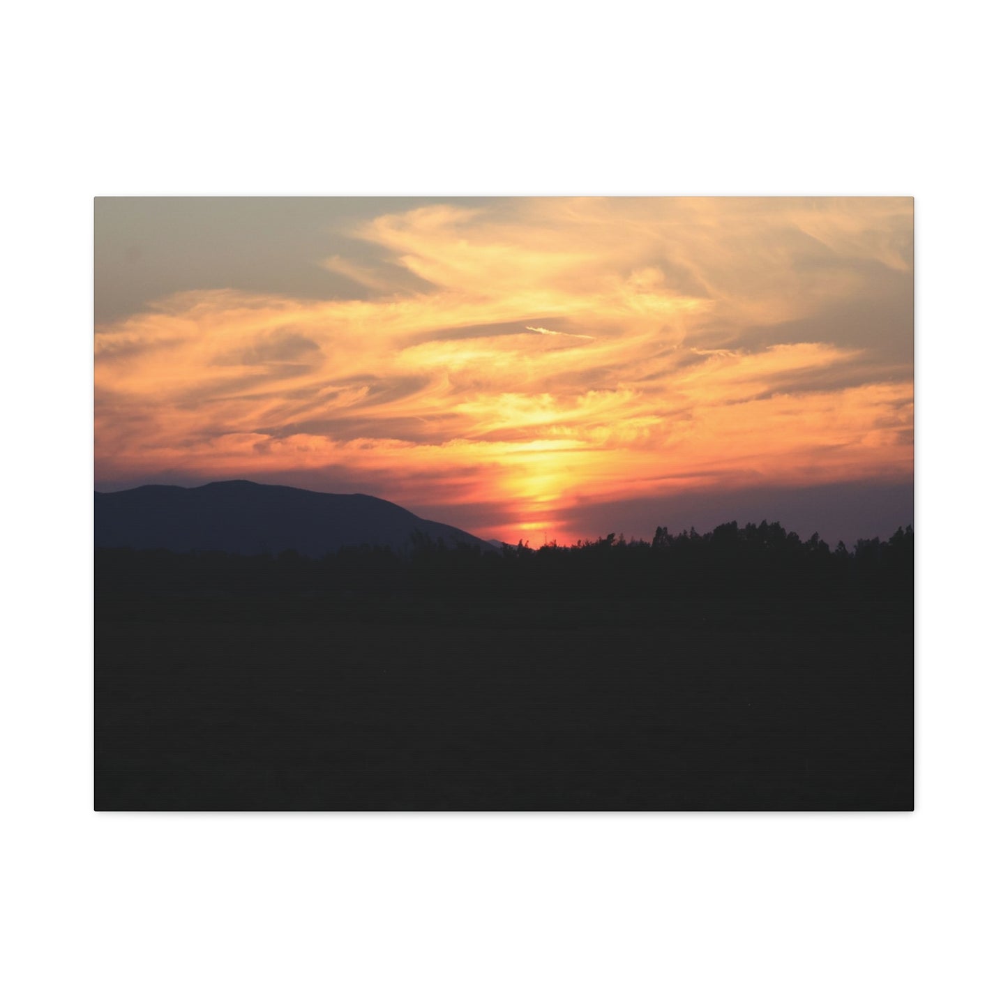 Mountain Twilight - Unique Frameless Canvas Wall Art