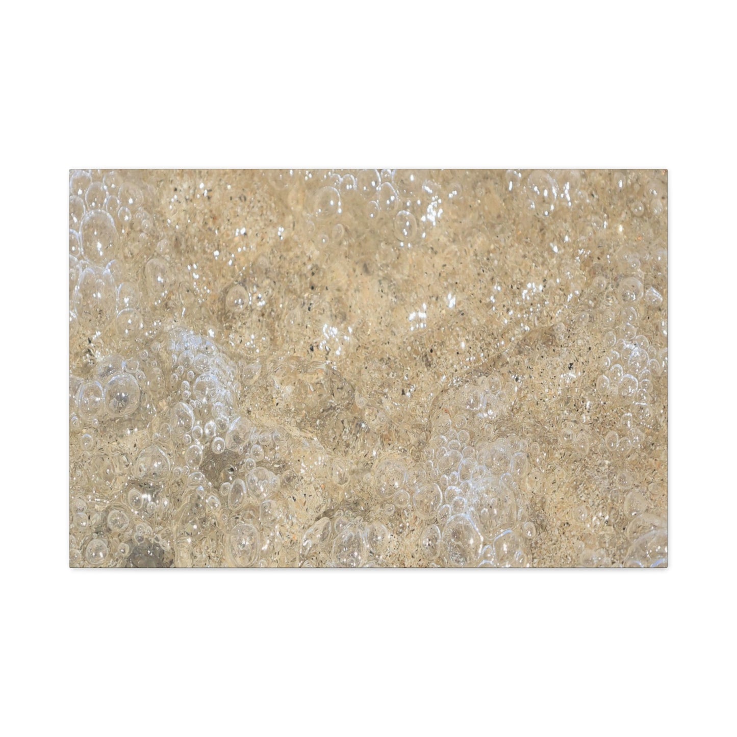 Bubbles in Sand - Unique Frameless Canvas Wall Art
