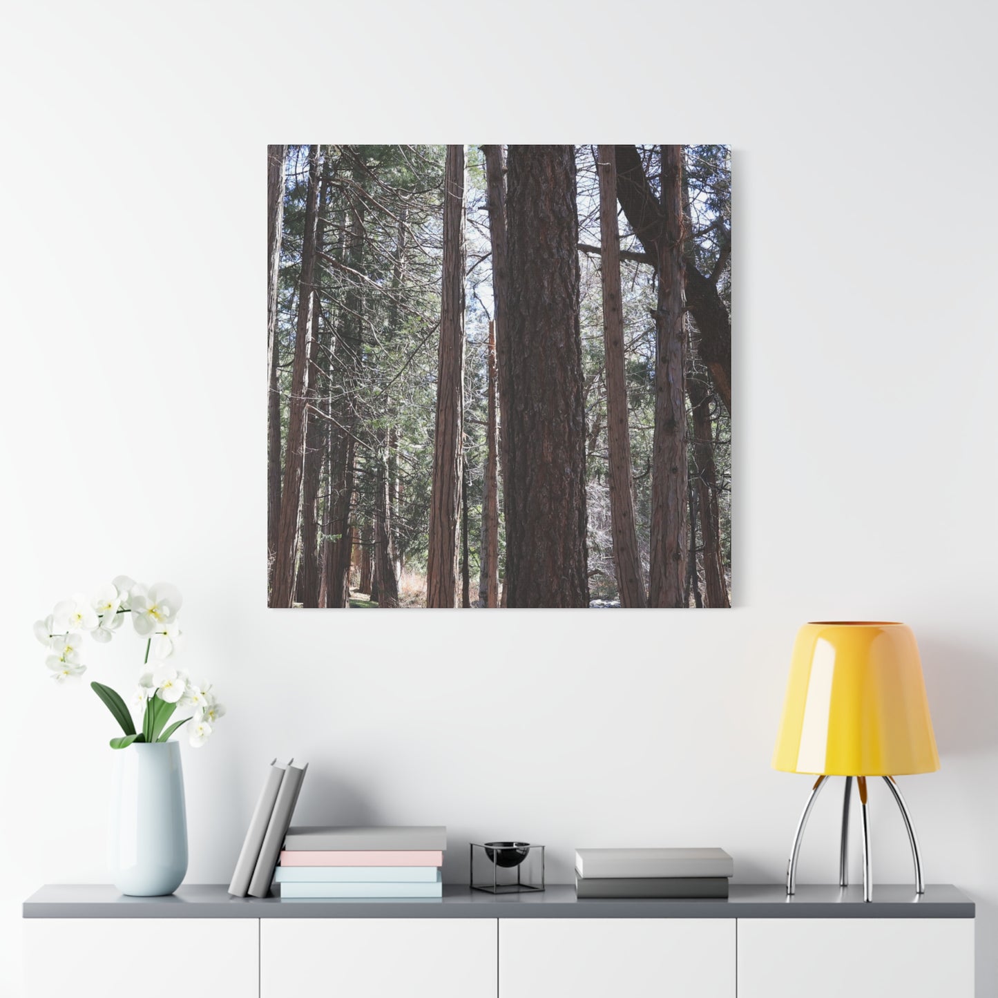 Vertical Sentinels - Unique Frameless Canvas Wall Art
