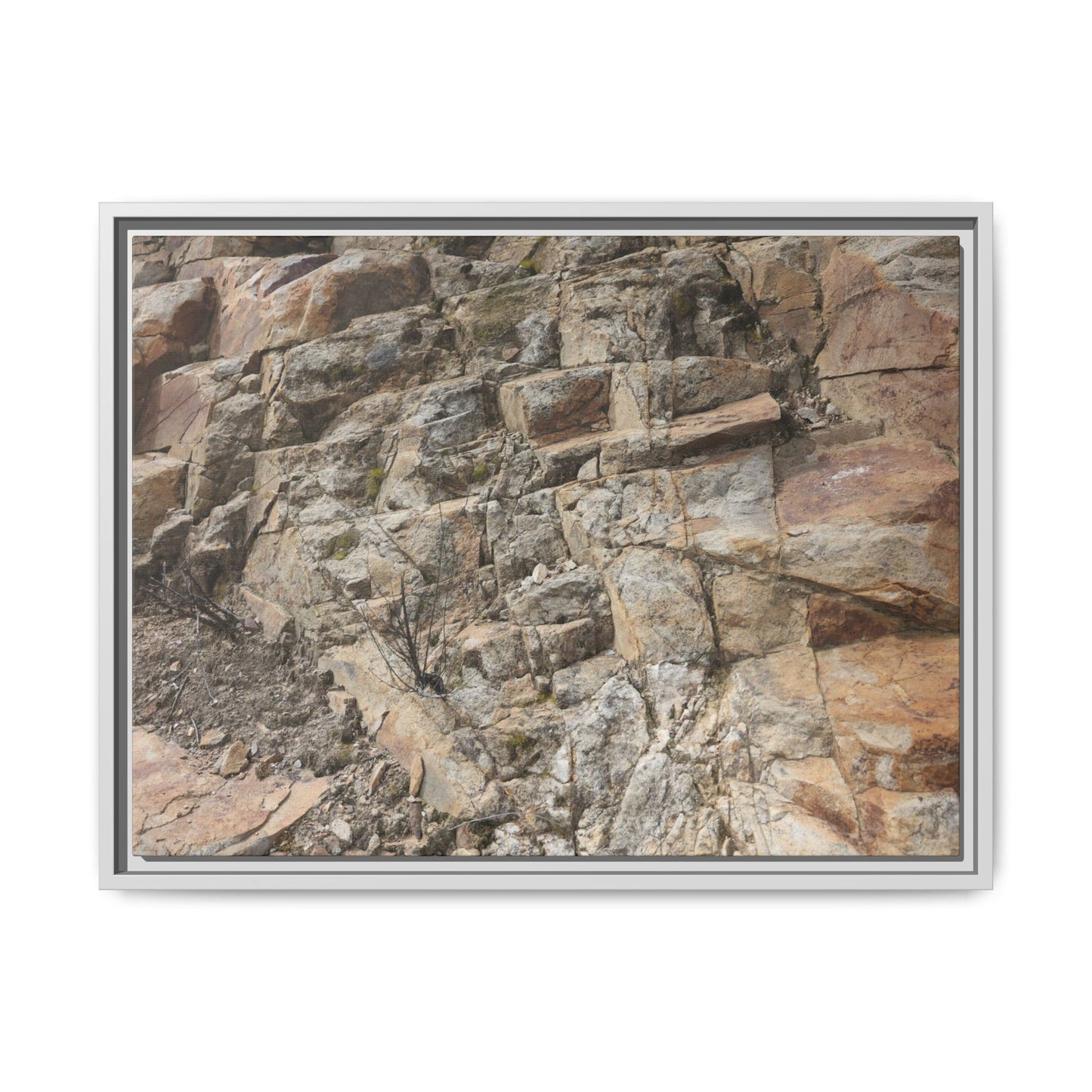 Stone's Silent Story - Unique Stretched Canvas Wall Art