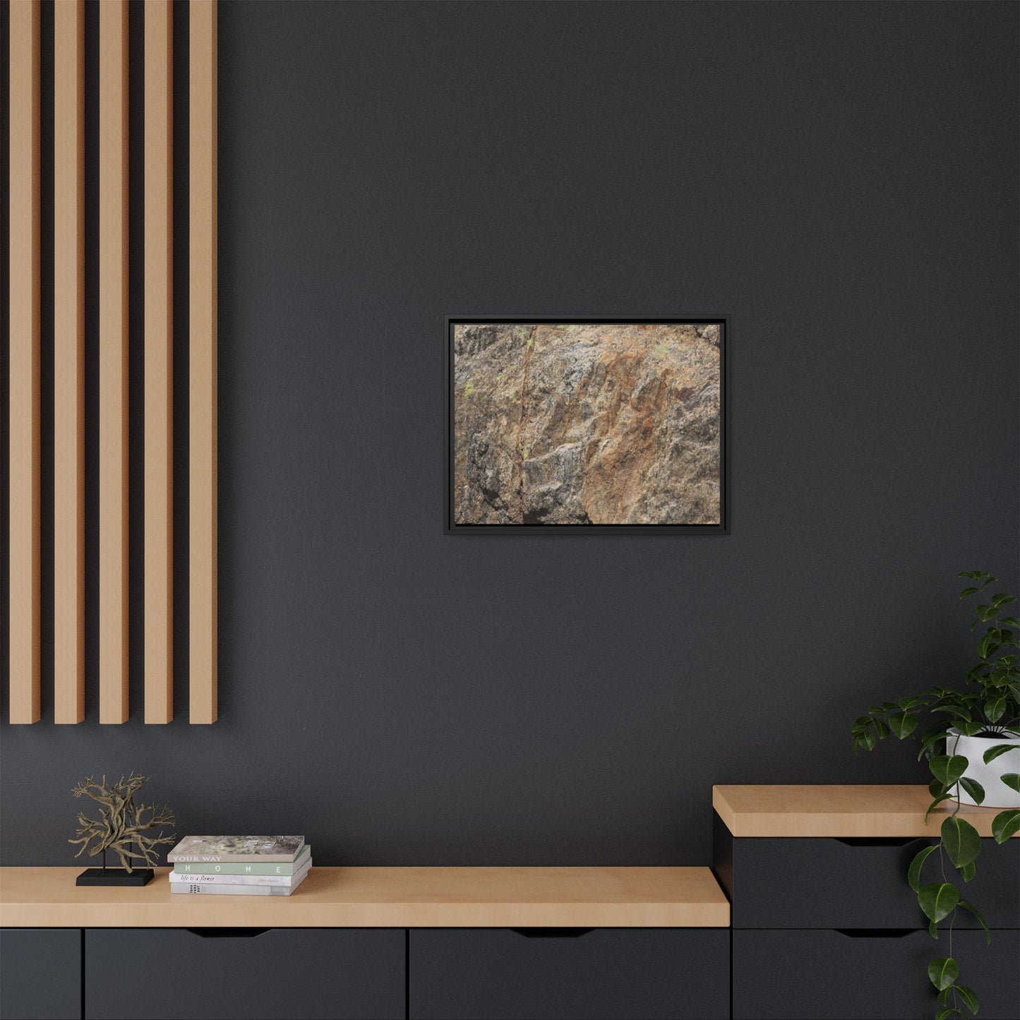 Weathered Rock Formation - Unique Stretched Canvas Wall Art