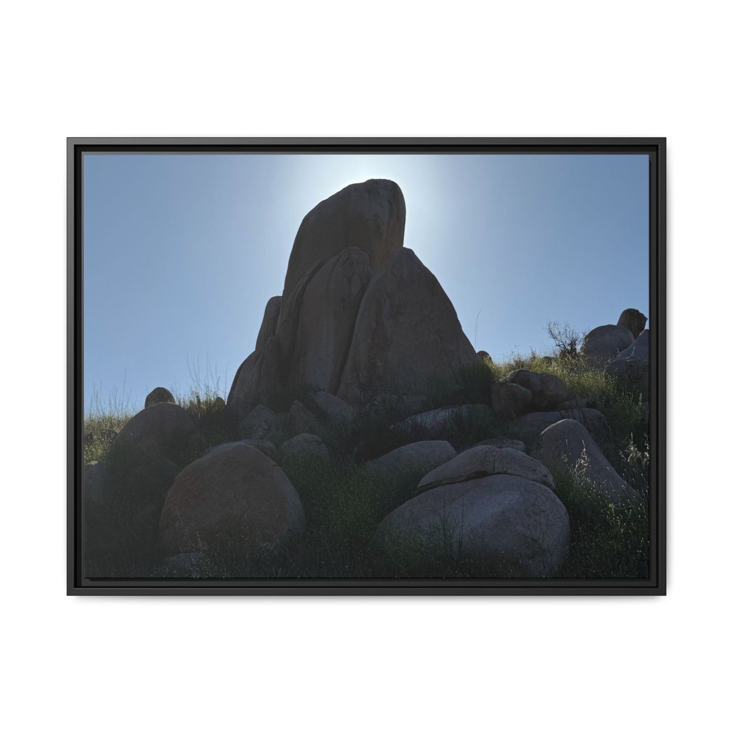 Boulder Silhouette - Unique Stretched Canvas Wall Art