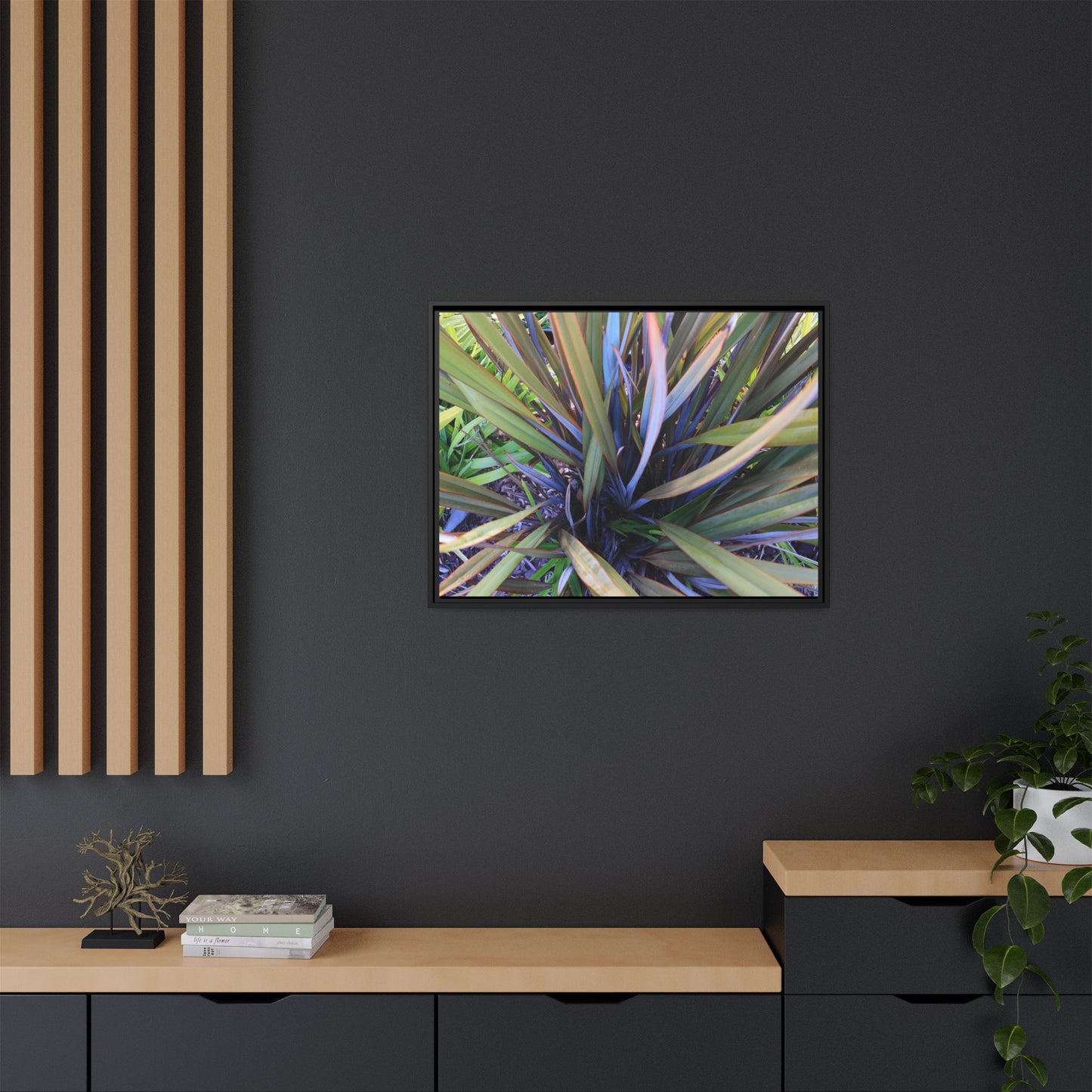 Radiant Leaves - Unique Stretched Canvas Wall Art