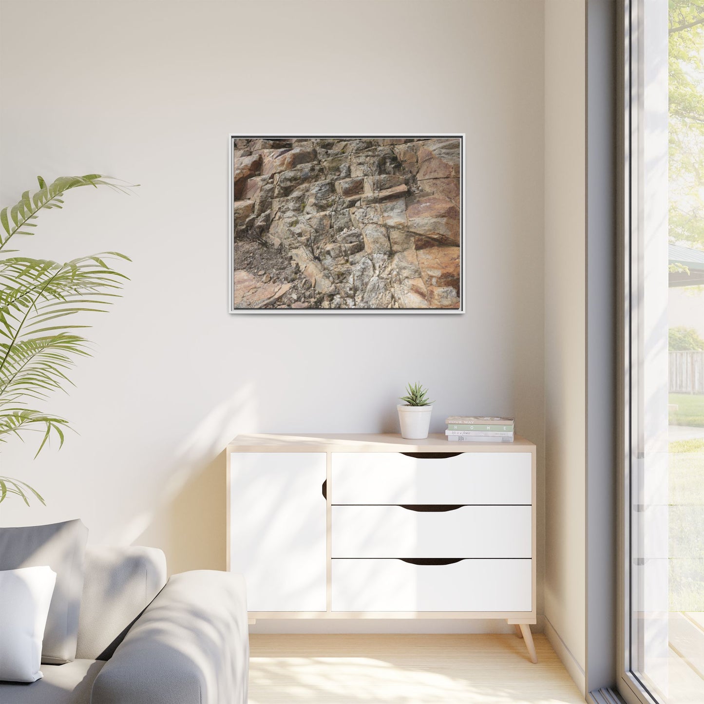 Stone's Silent Story - Unique Stretched Canvas Wall Art