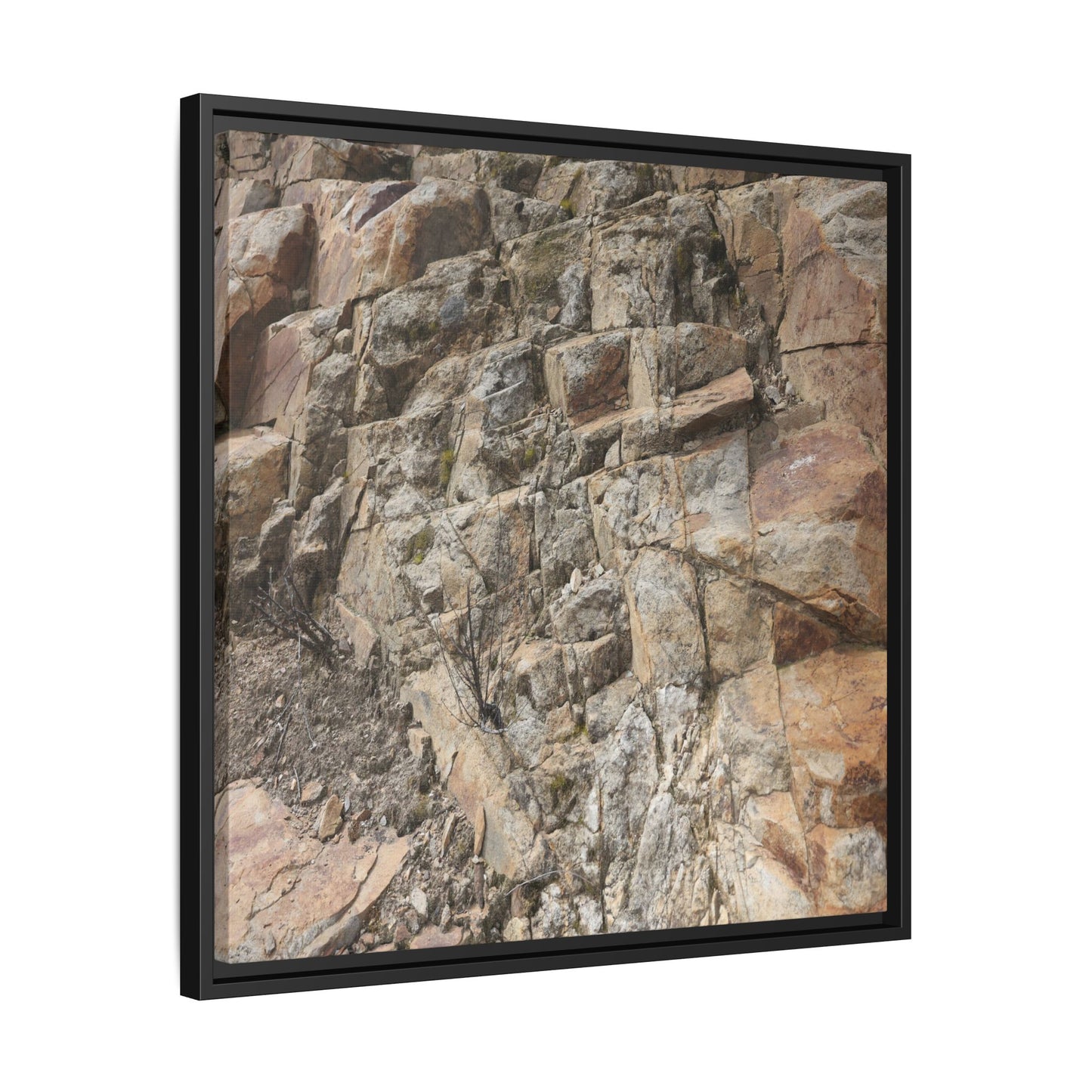Stone's Silent Story - Unique Stretched Canvas Wall Art