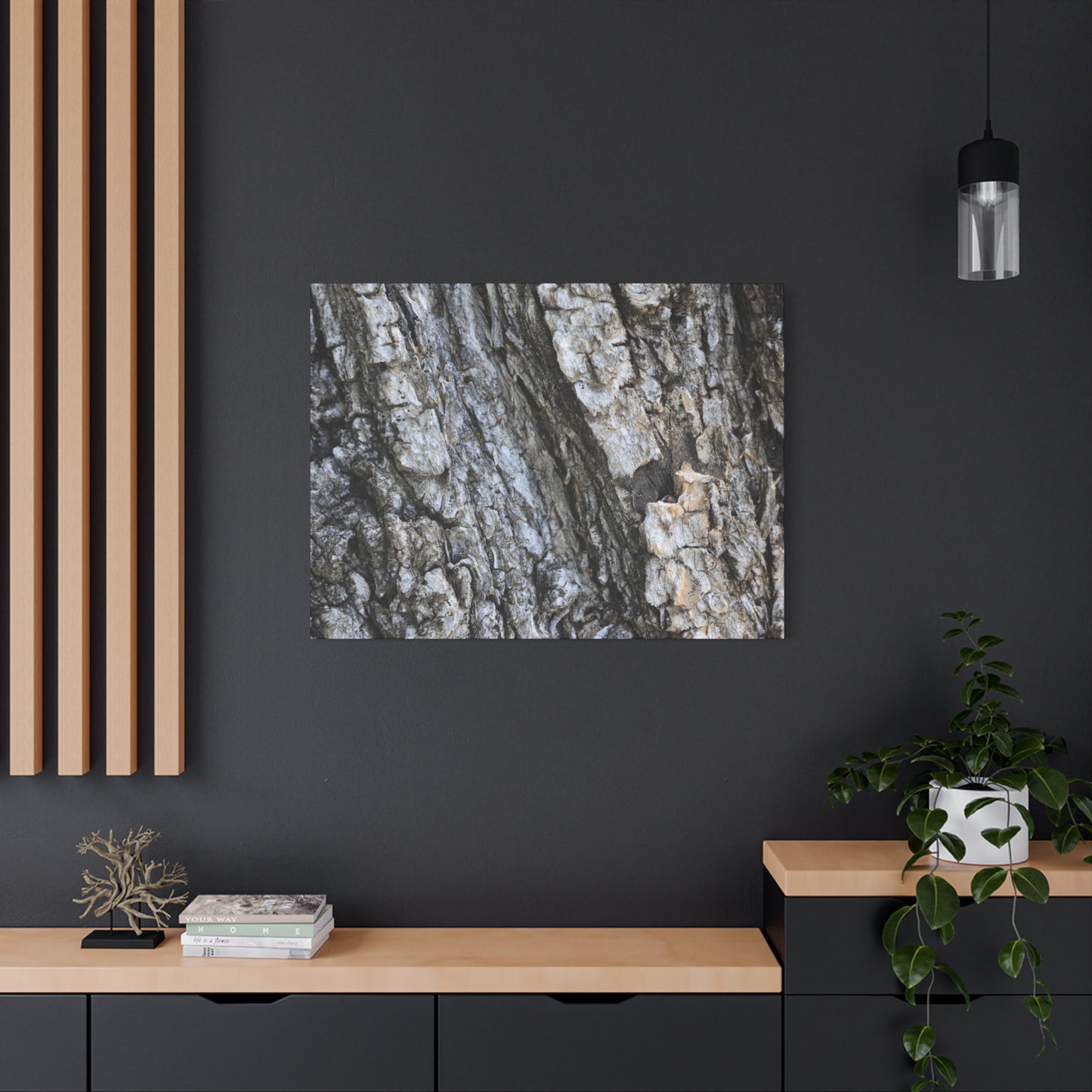 Nature's Rough Embrace - Unique Frameless Canvas Wall Art