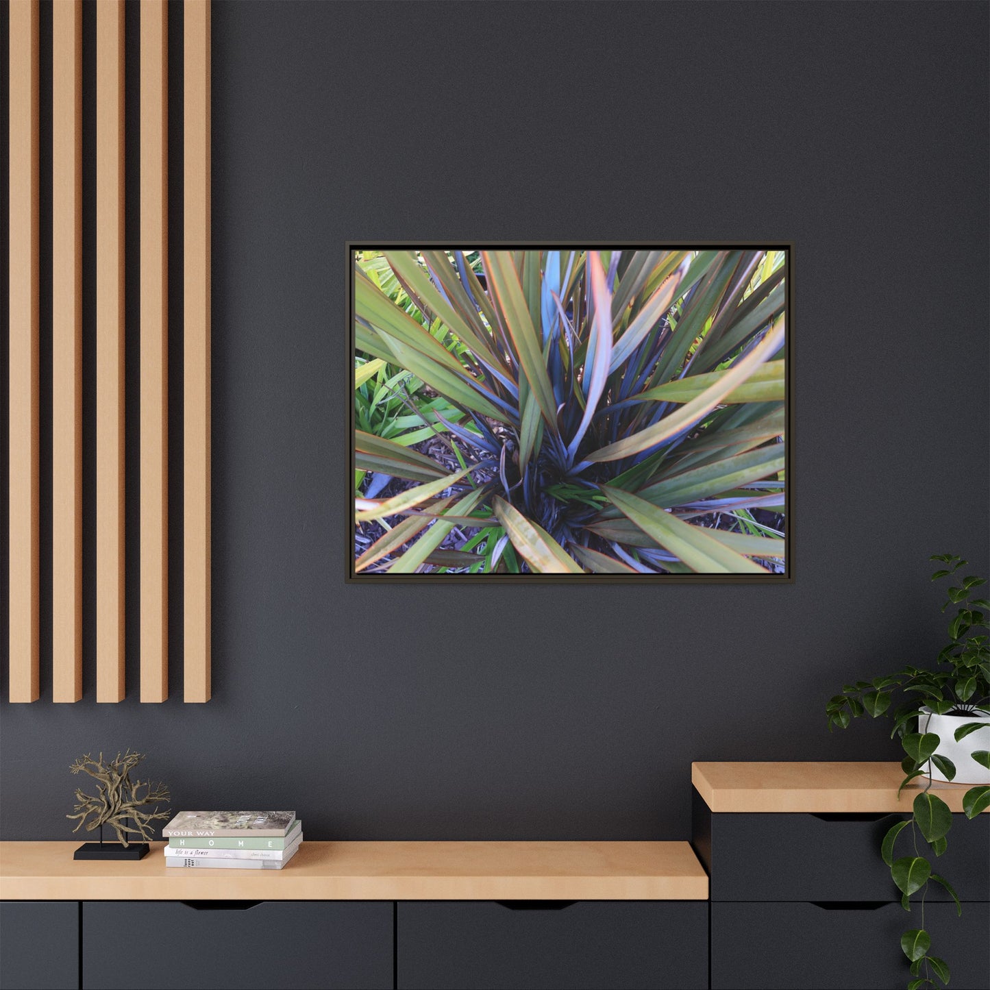 Radiant Leaves - Unique Stretched Canvas Wall Art