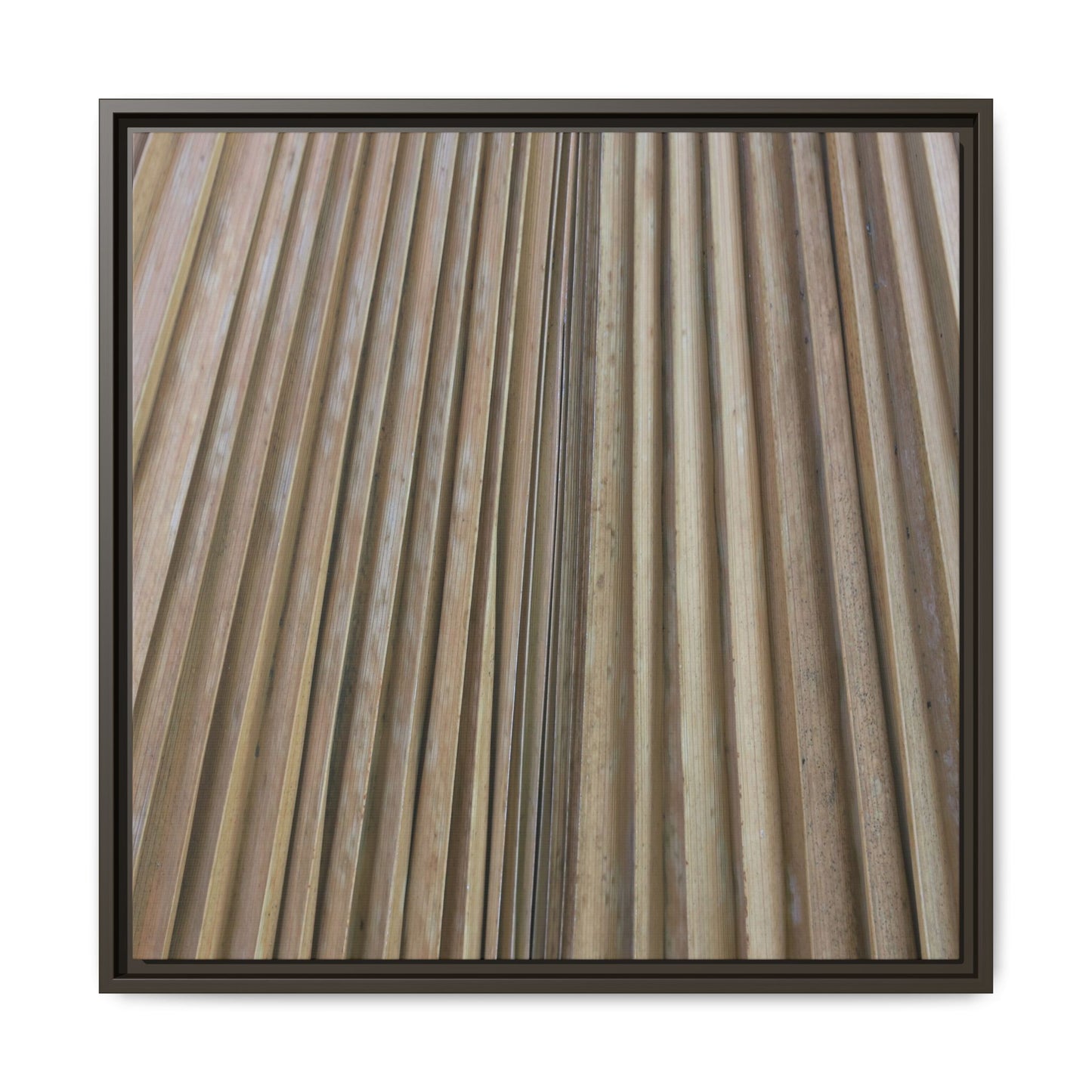Wooden Whispers - Unique Stretched Canvas Wall Art