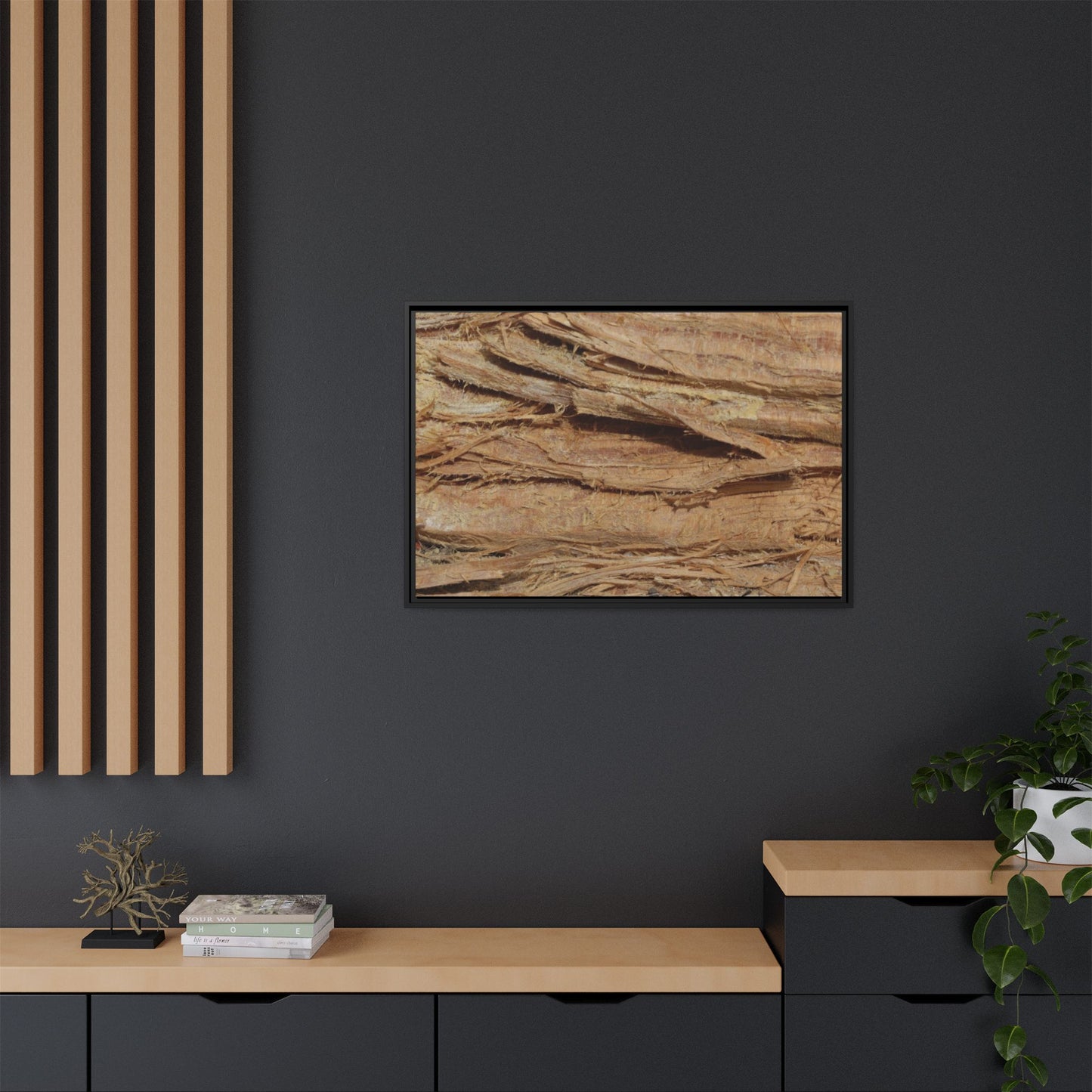 Splintered Bark - Unique Stretched Canvas Wall Art