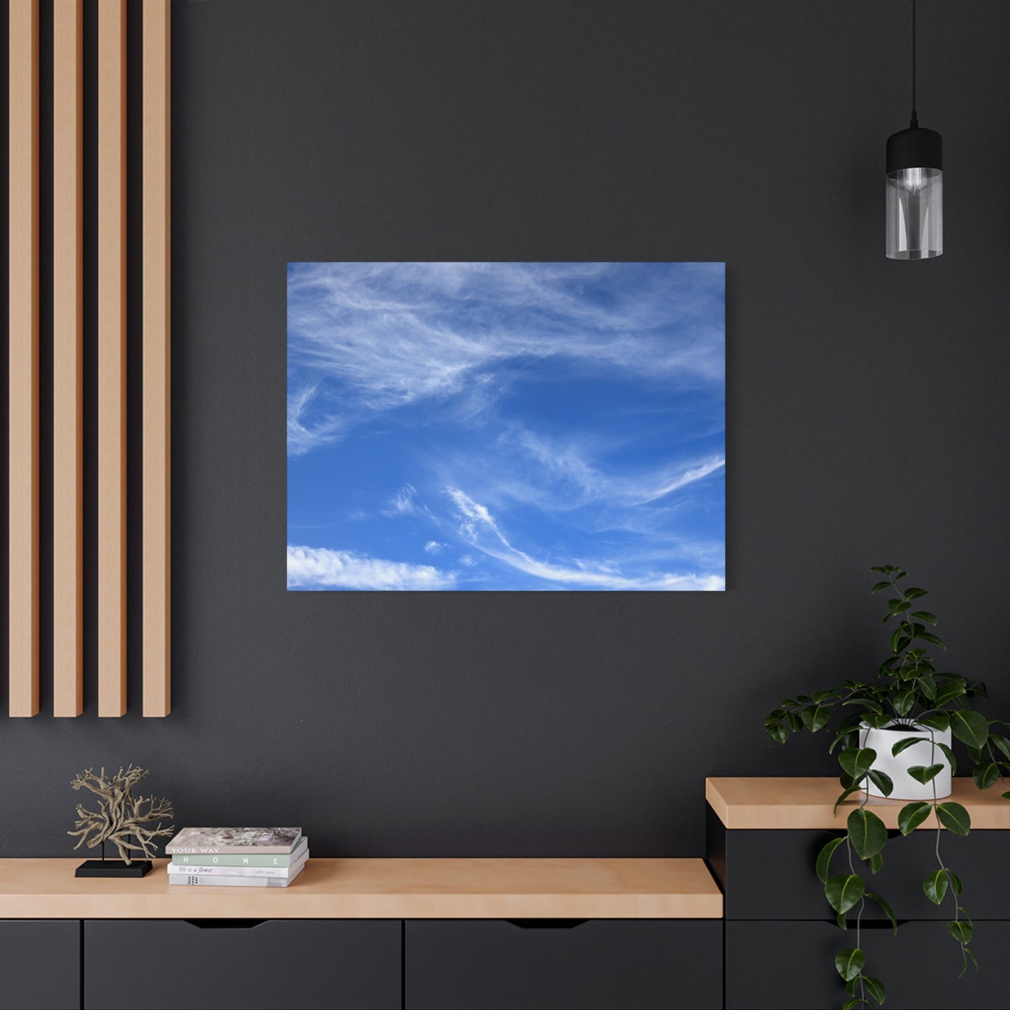 Sky's Ethereal Dance - Unique Frameless Canvas Wall Art