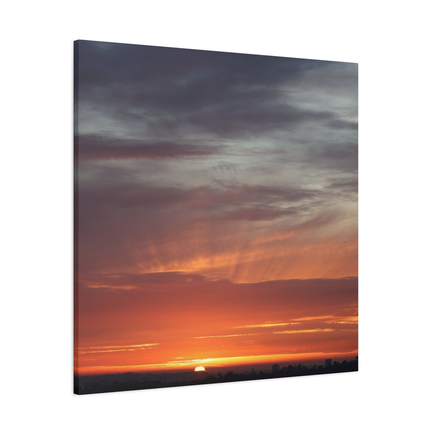 Horizon's Ember - Unique Frameless Canvas Wall Art
