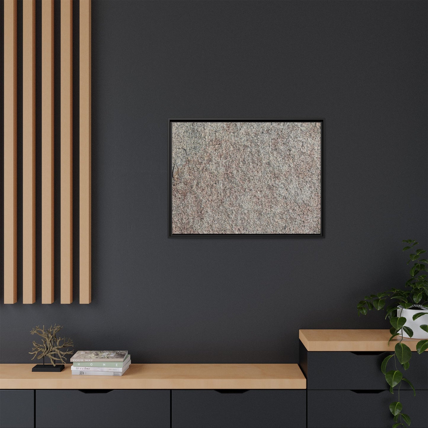 Granular Whispers - Unique Stretched Canvas Wall Art