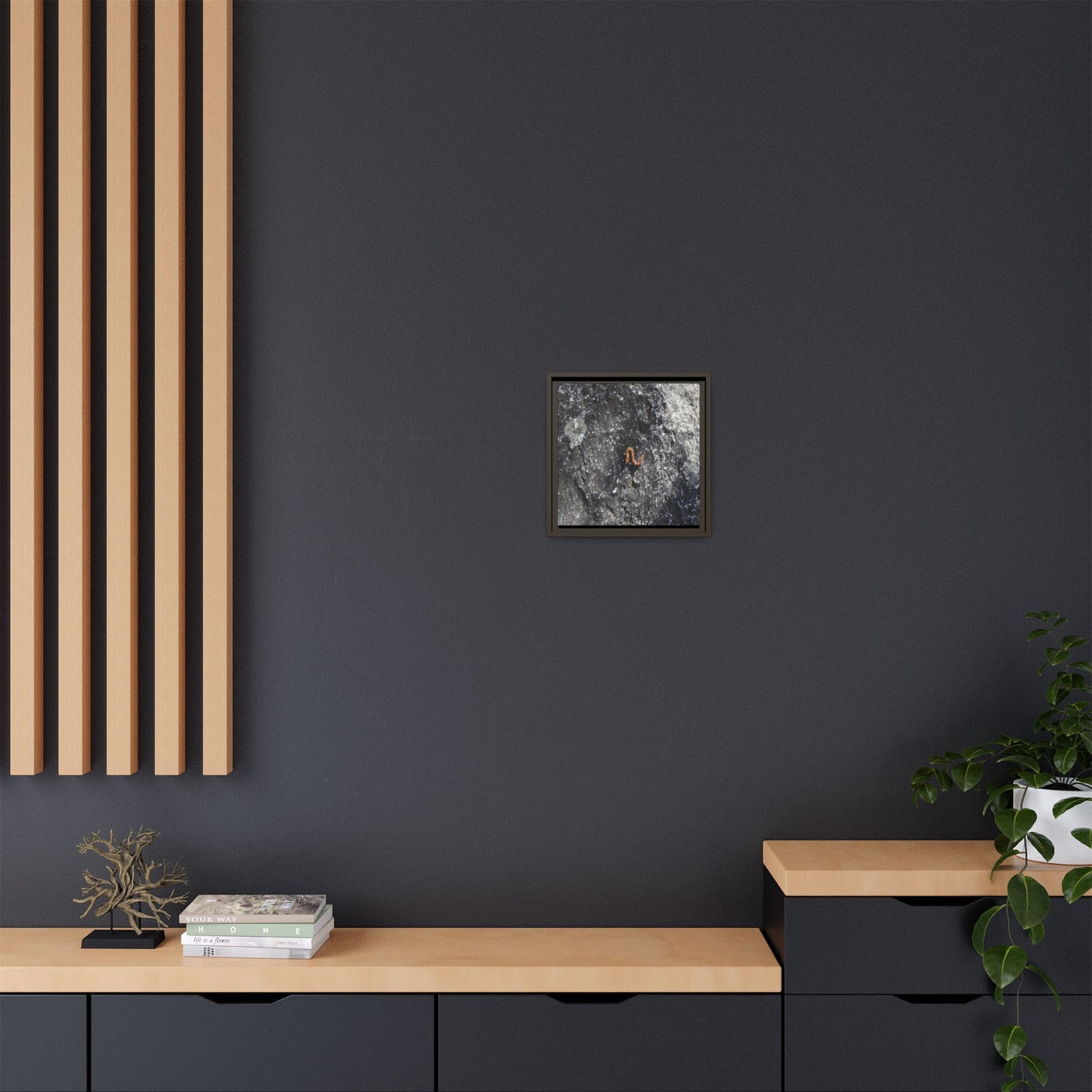Volcanic Ash and Copper - Unique Stretched Canvas Wall Art