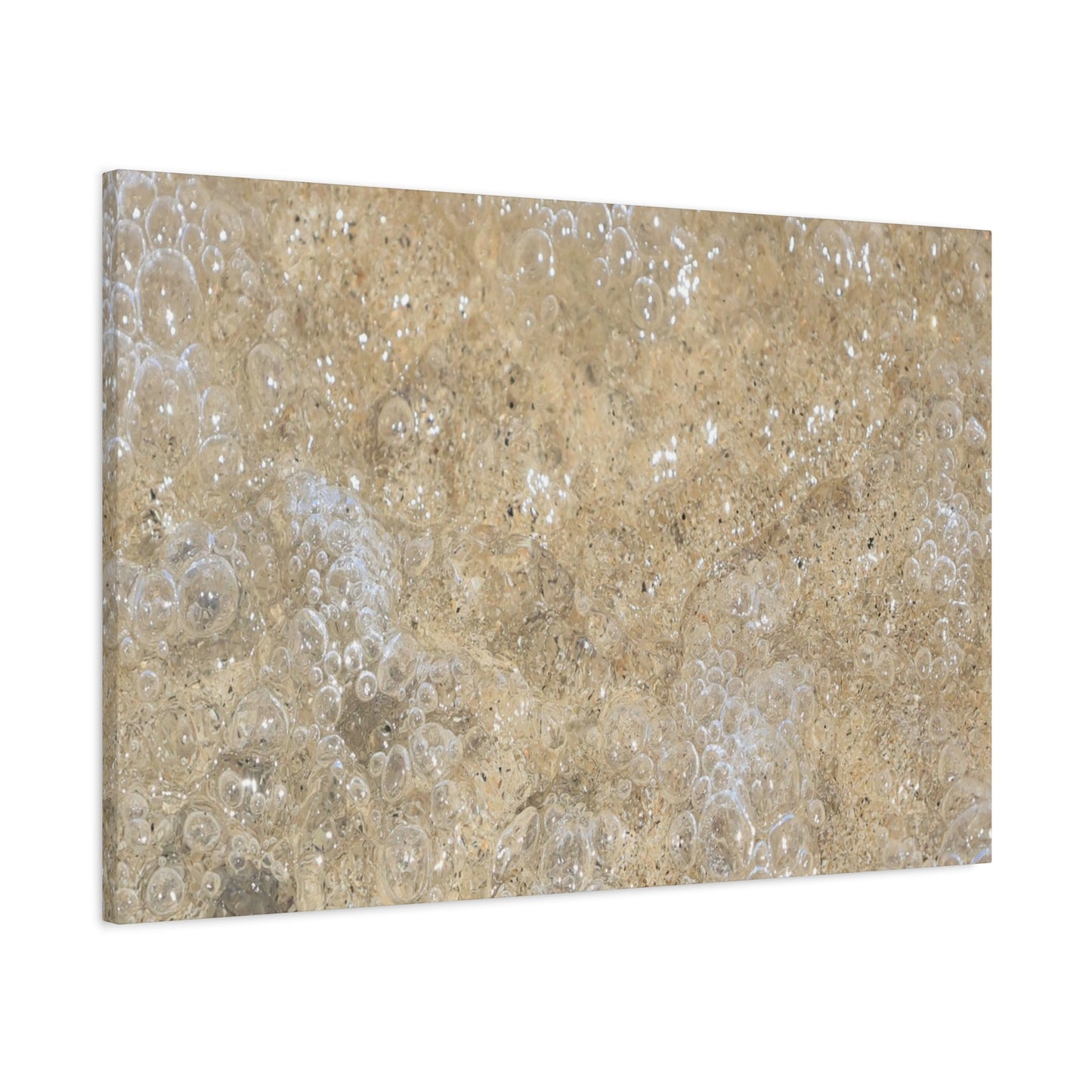 Bubbles in Sand - Unique Frameless Canvas Wall Art