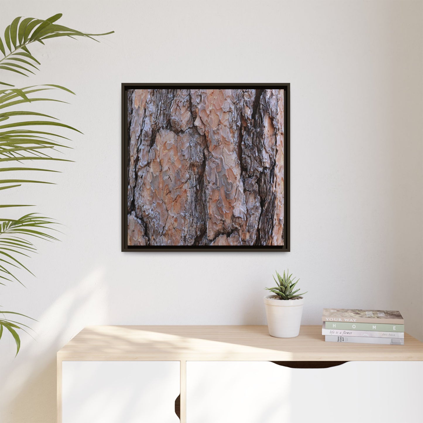 Tree Skin Symphony - Unique Stretched Canvas Wall Art