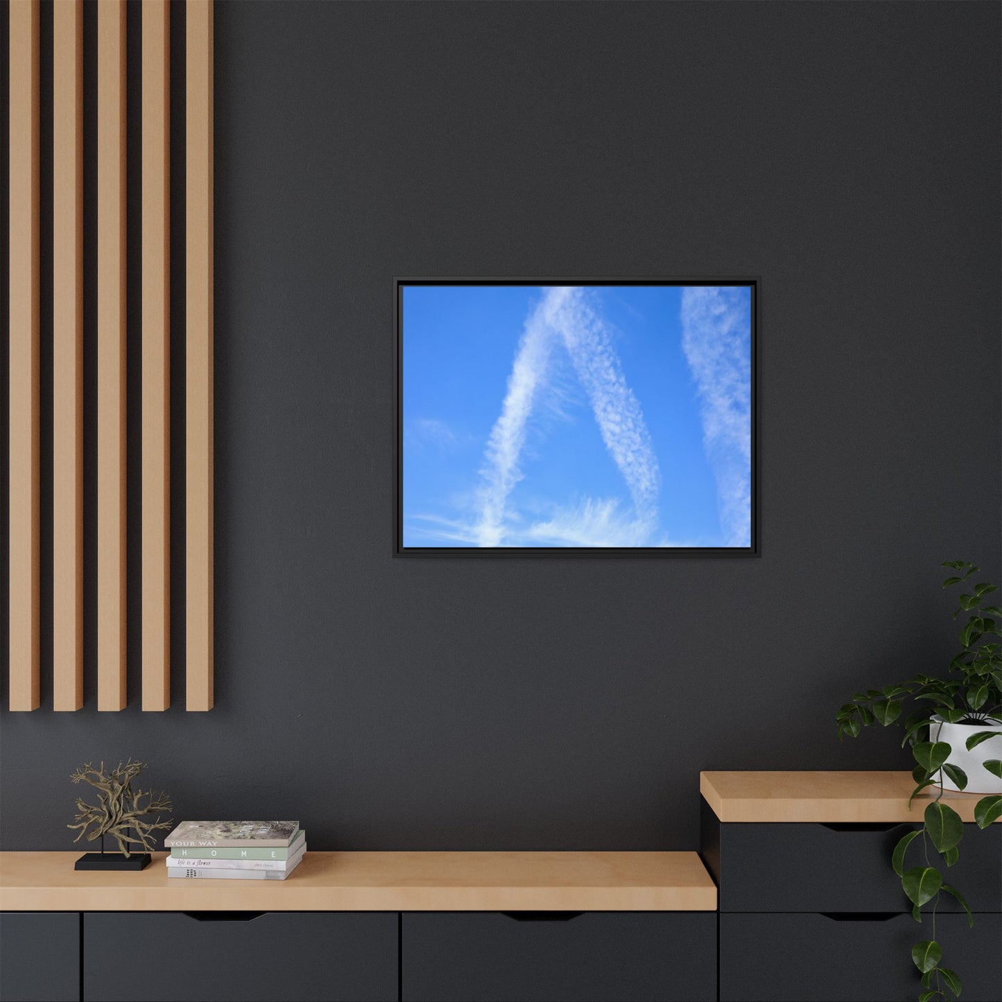 Skyward Whispers - Unique Stretched Canvas Wall Art