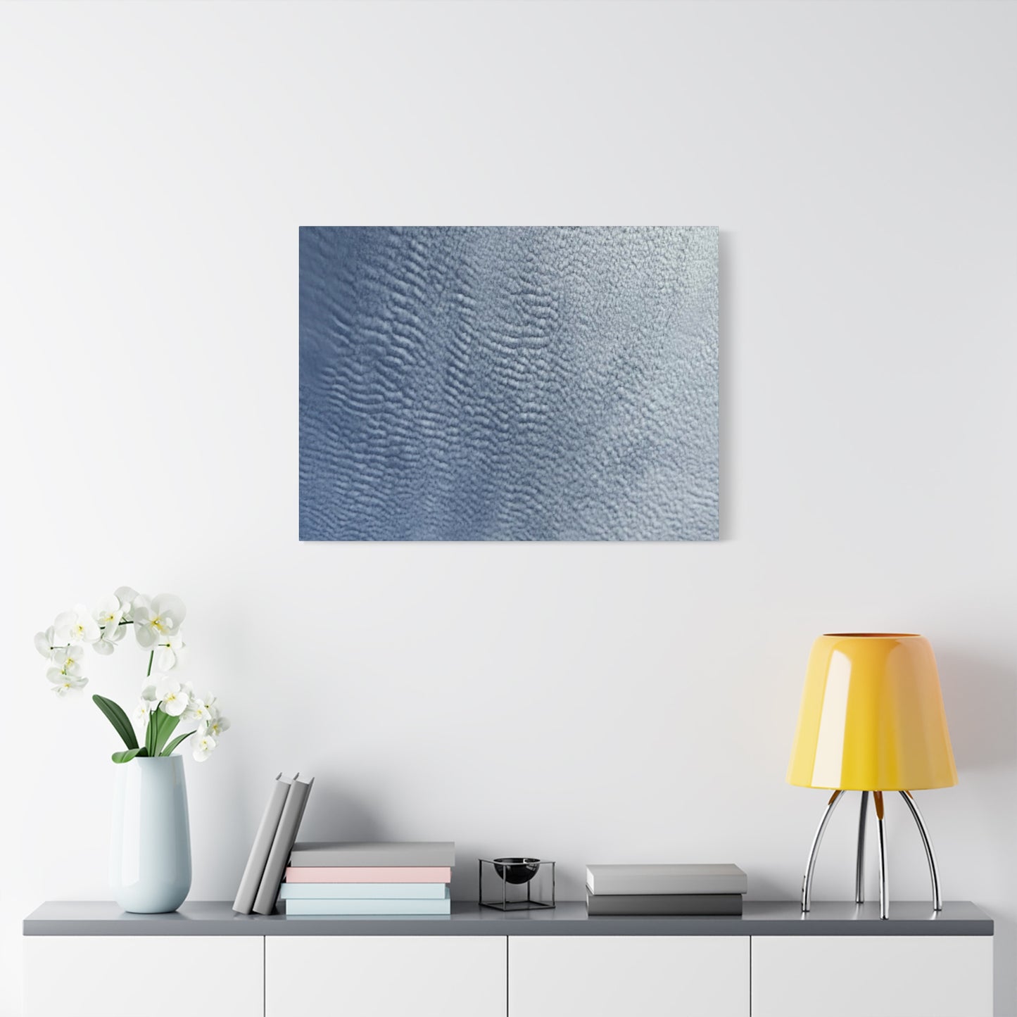 Rippling Echoes of Cerulean Stillness - Unique Frameless Canvas Wall Art