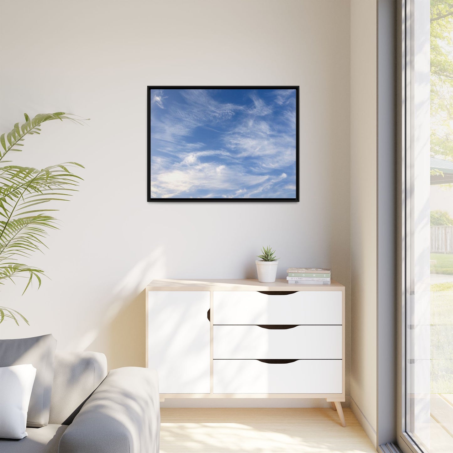 Ethereal Blue Tapestry - Unique Stretched Canvas Wall Art