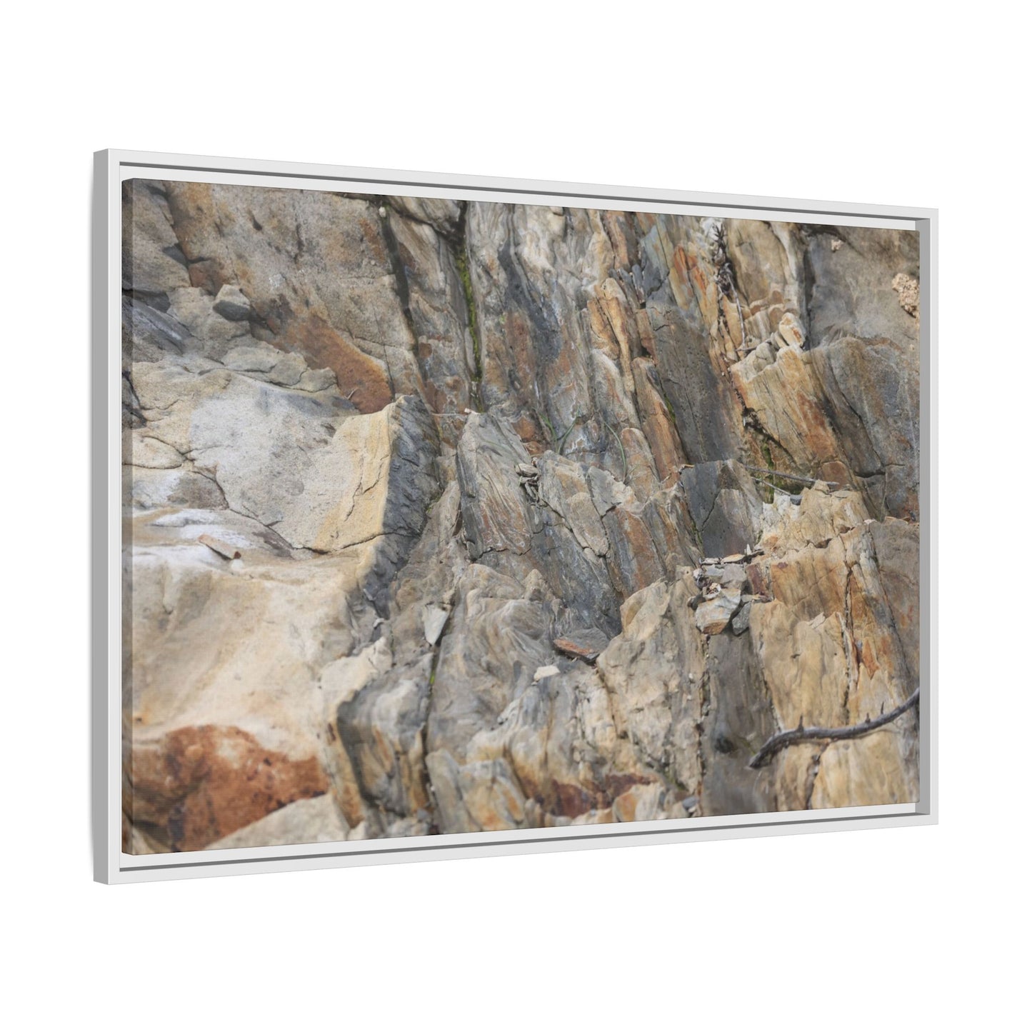 Stone's Silent Symphony - Unique Stretched Canvas Wall Art