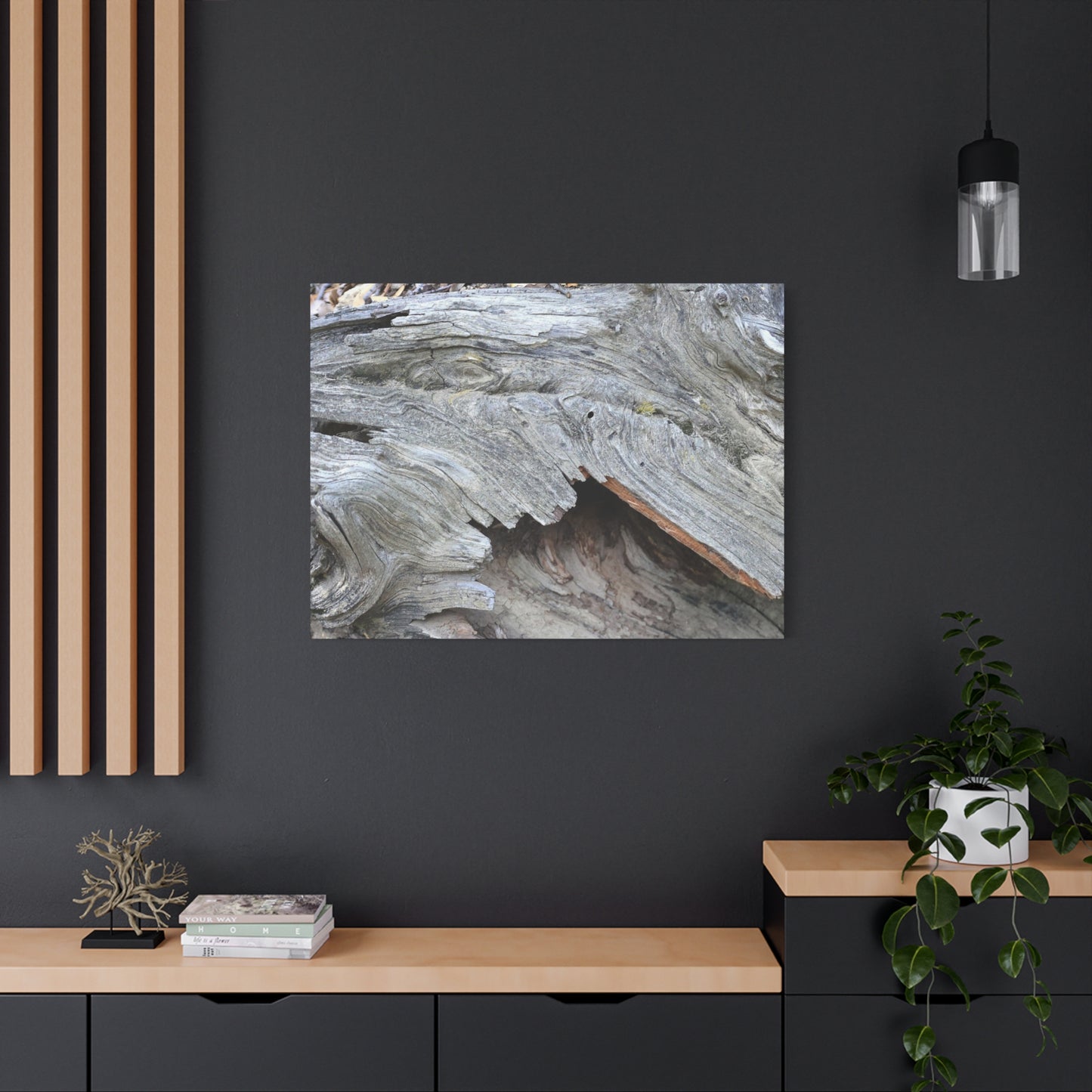 Whispers of Ancient Wood - Unique Frameless Canvas Wall Art