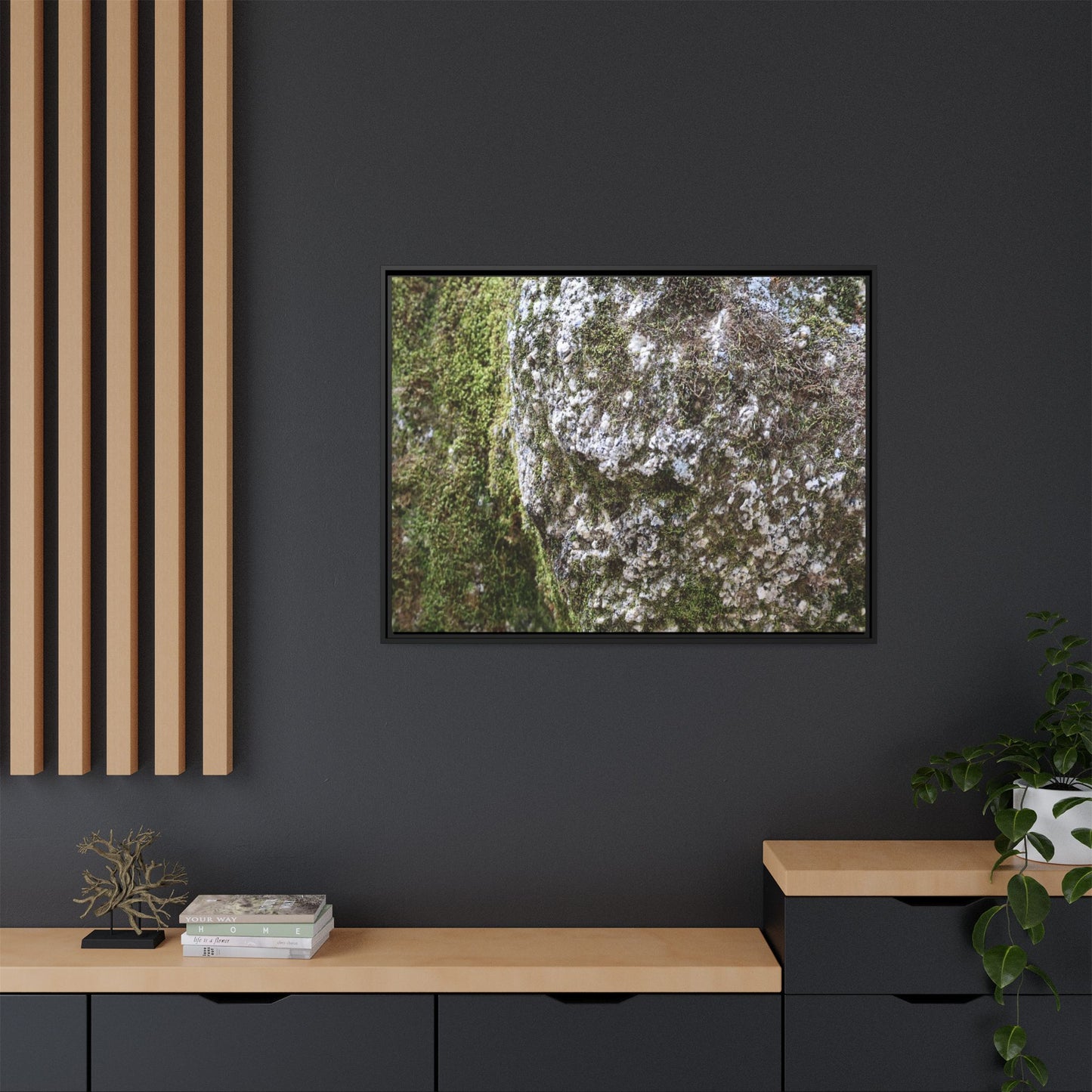 Lichen Landscape - Unique Stretched Canvas Wall Art