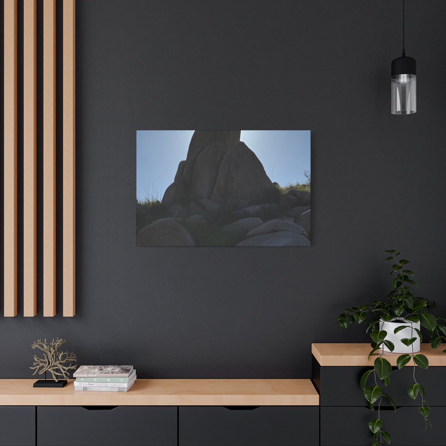 Rocks of Solitude - Unique Frameless Canvas Wall Art