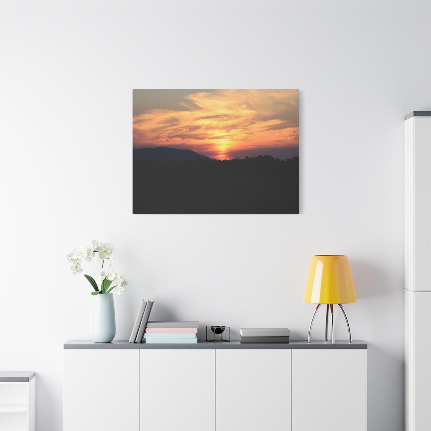 Mountain Twilight - Unique Frameless Canvas Wall Art