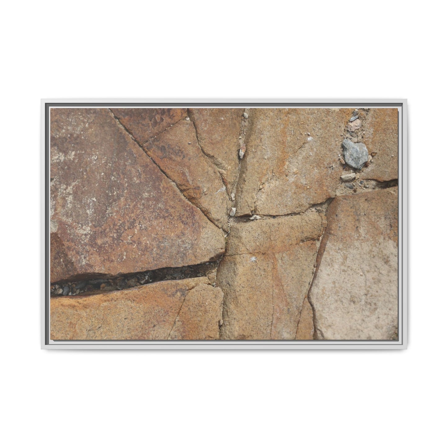 Rusty Crevices - Unique Stretched Canvas Wall Art
