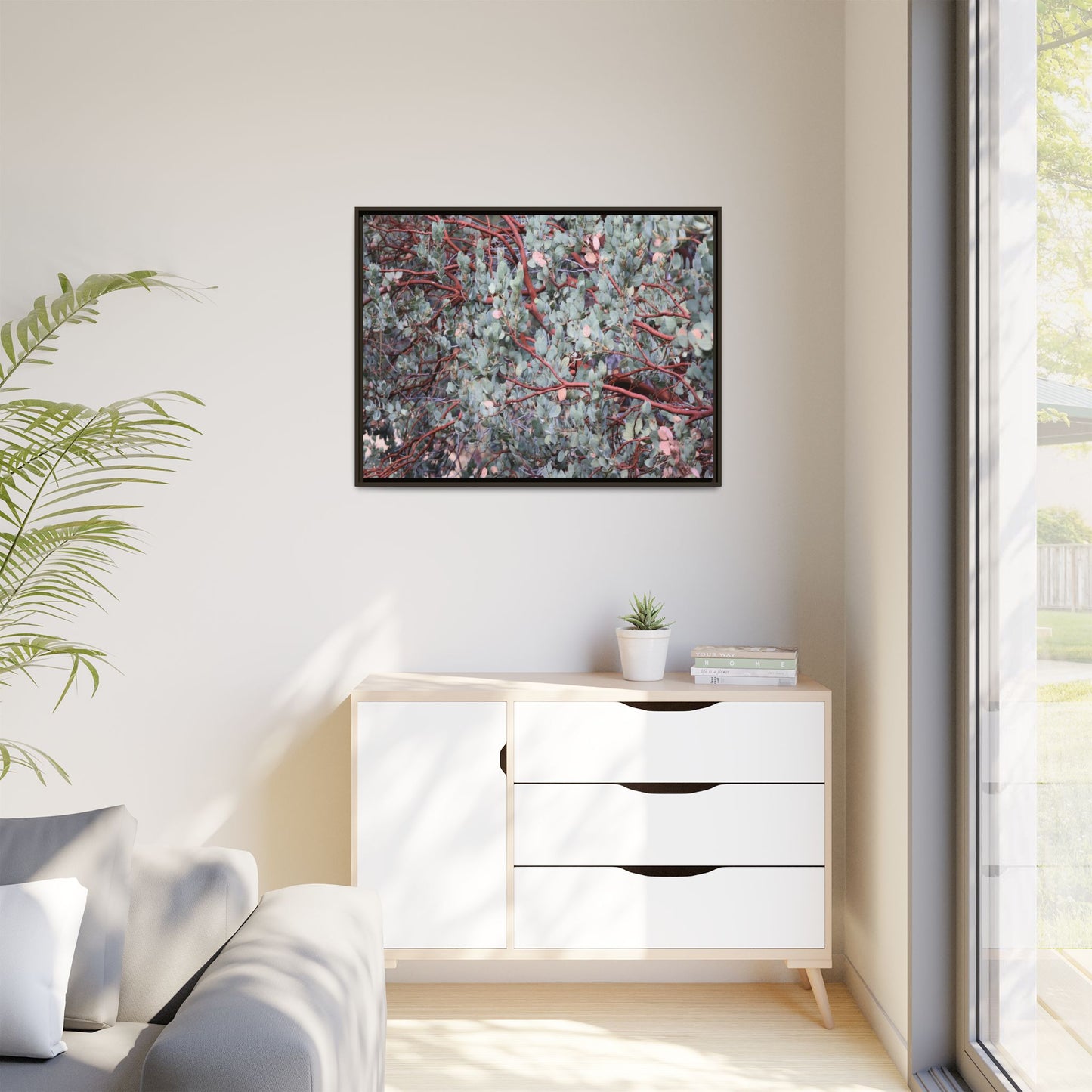 Whispers of Sage - Unique Stretched Canvas Wall Art