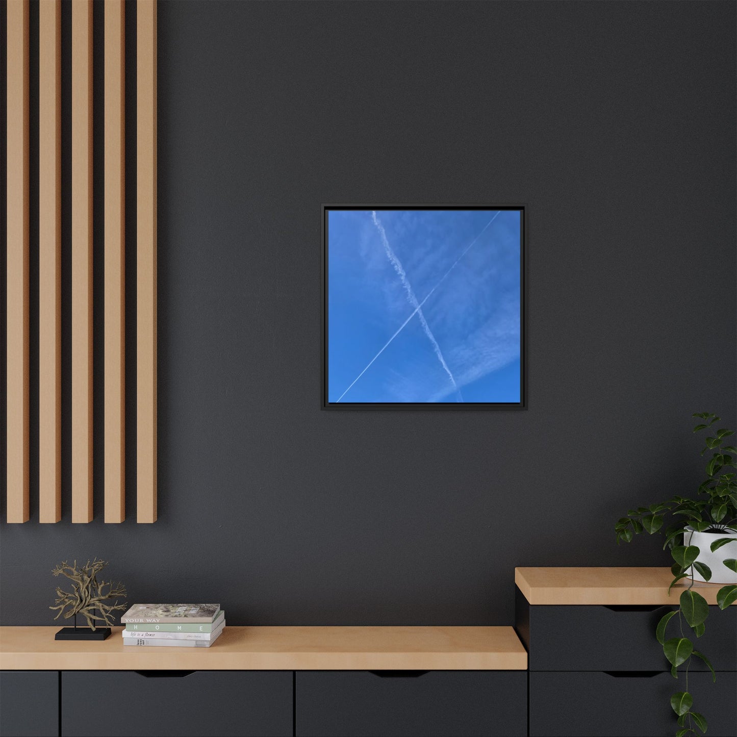 Sky Crossroads - Unique Stretched Canvas Wall Art