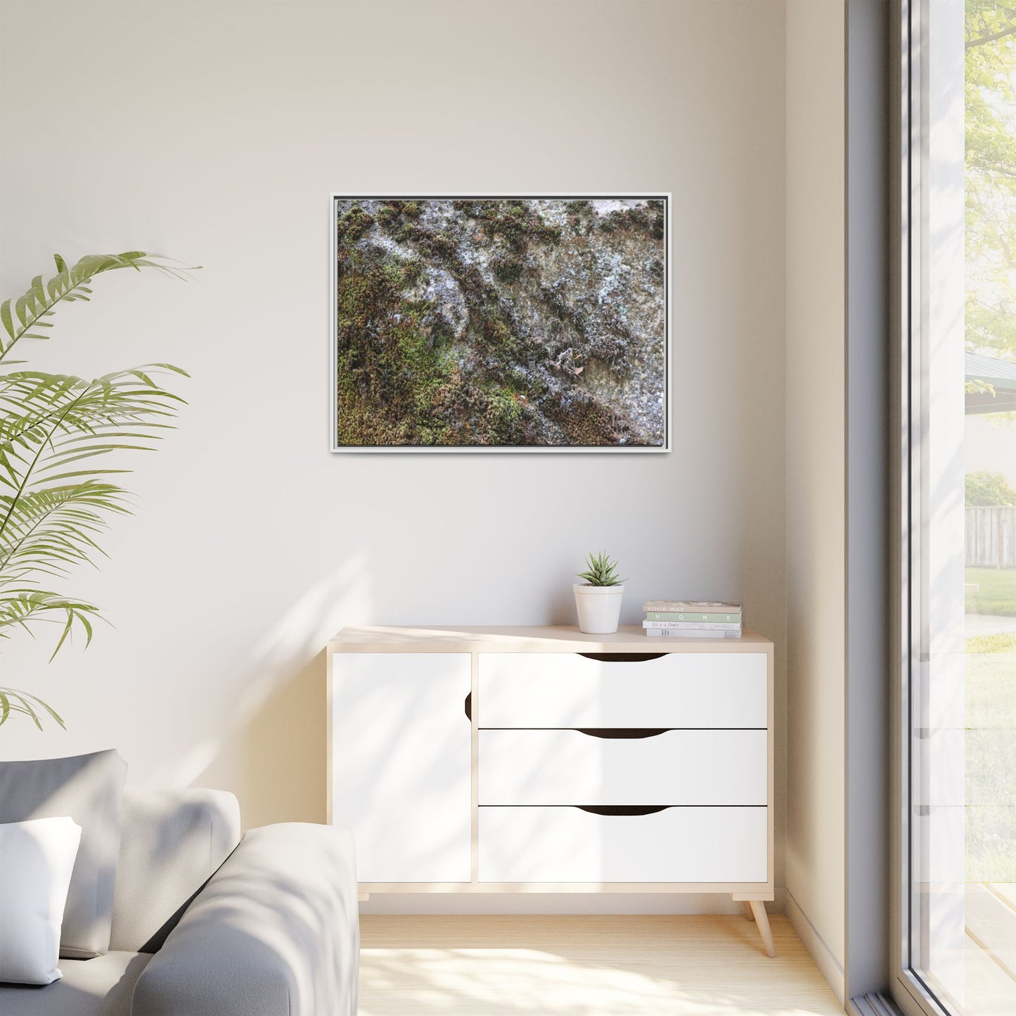 Mossy Whispers - Unique Stretched Canvas Wall Art