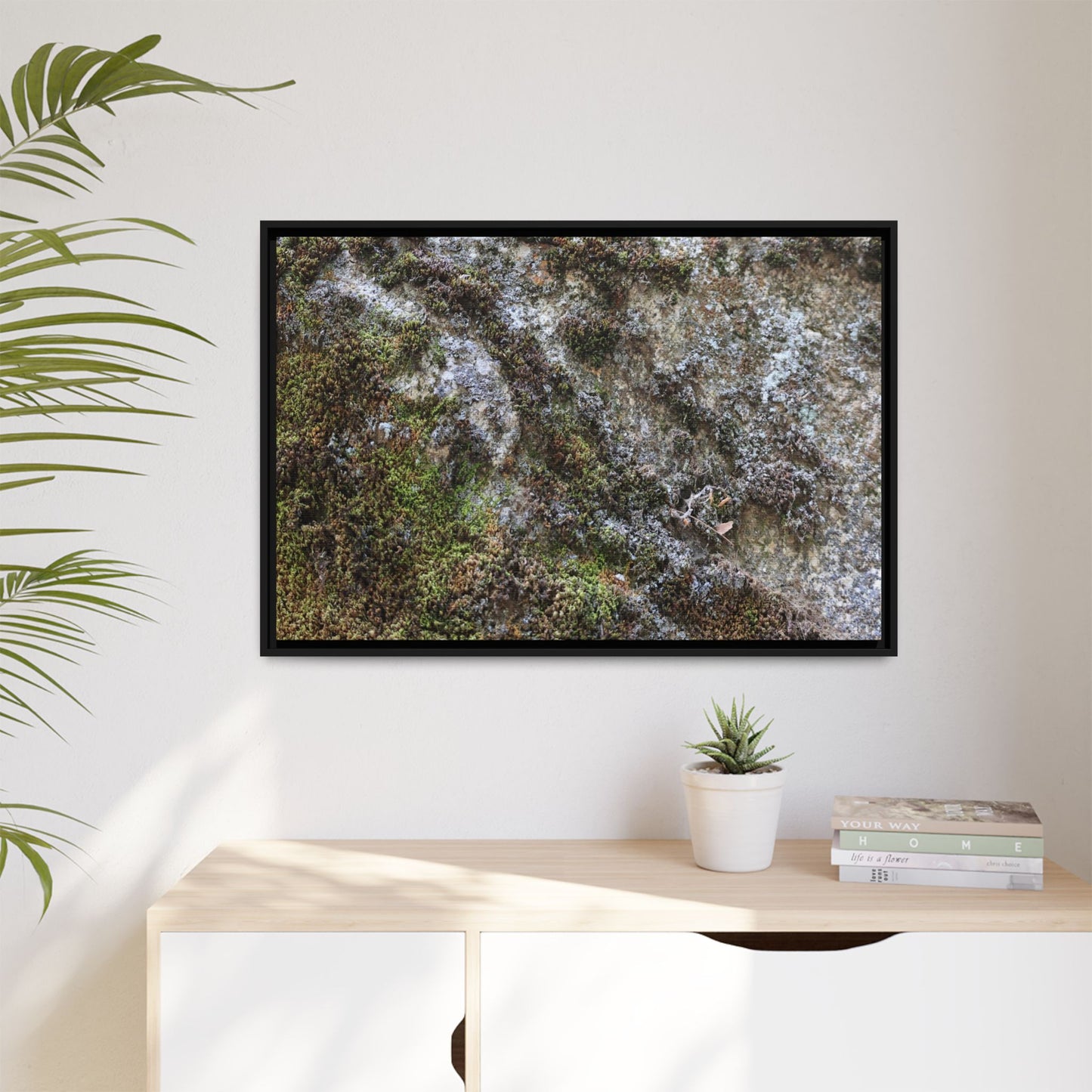 Mossy Whispers - Unique Stretched Canvas Wall Art