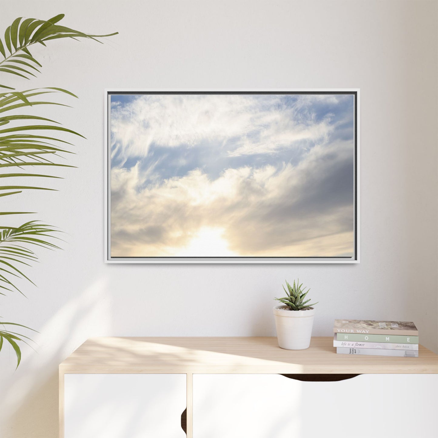 Sky's Ethereal Whisper - Unique Stretched Canvas Wall Art