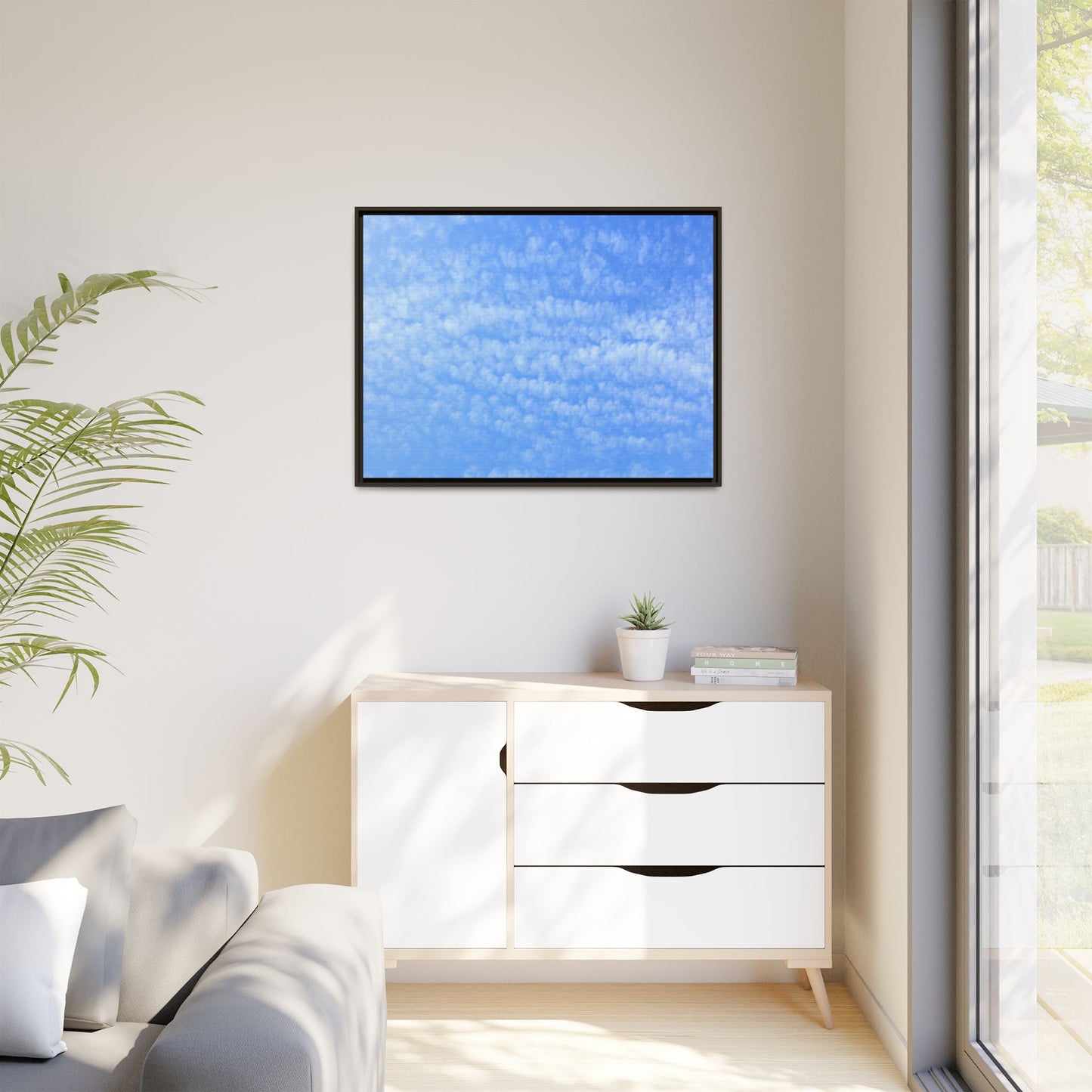 Wispy Blue Dreams - Unique Stretched Canvas Wall Art