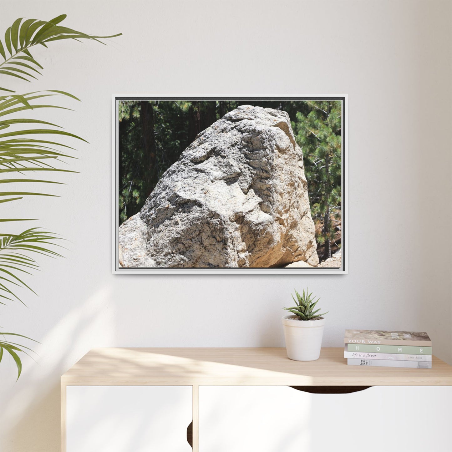 Stone's Silent Whisper - Unique Stretched Canvas Wall Art