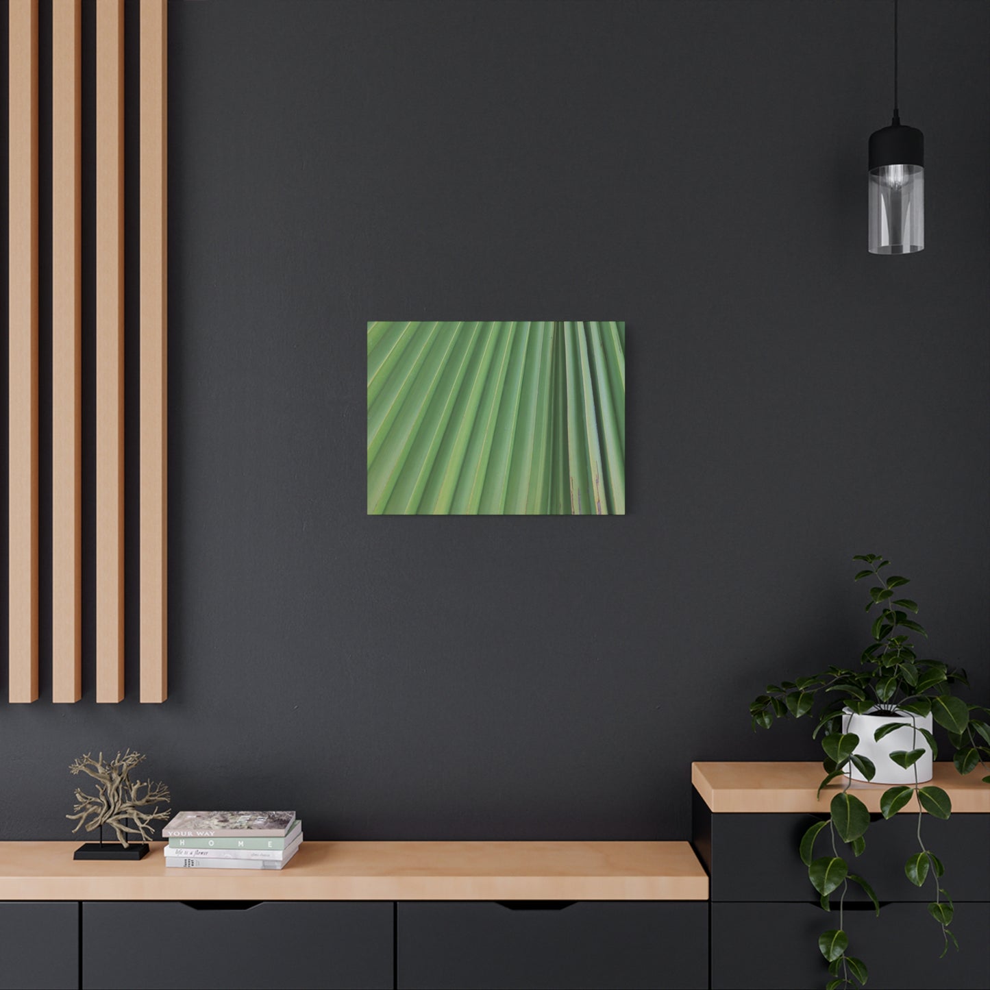 Palm Pulse - Unique Frameless Canvas Wall Art