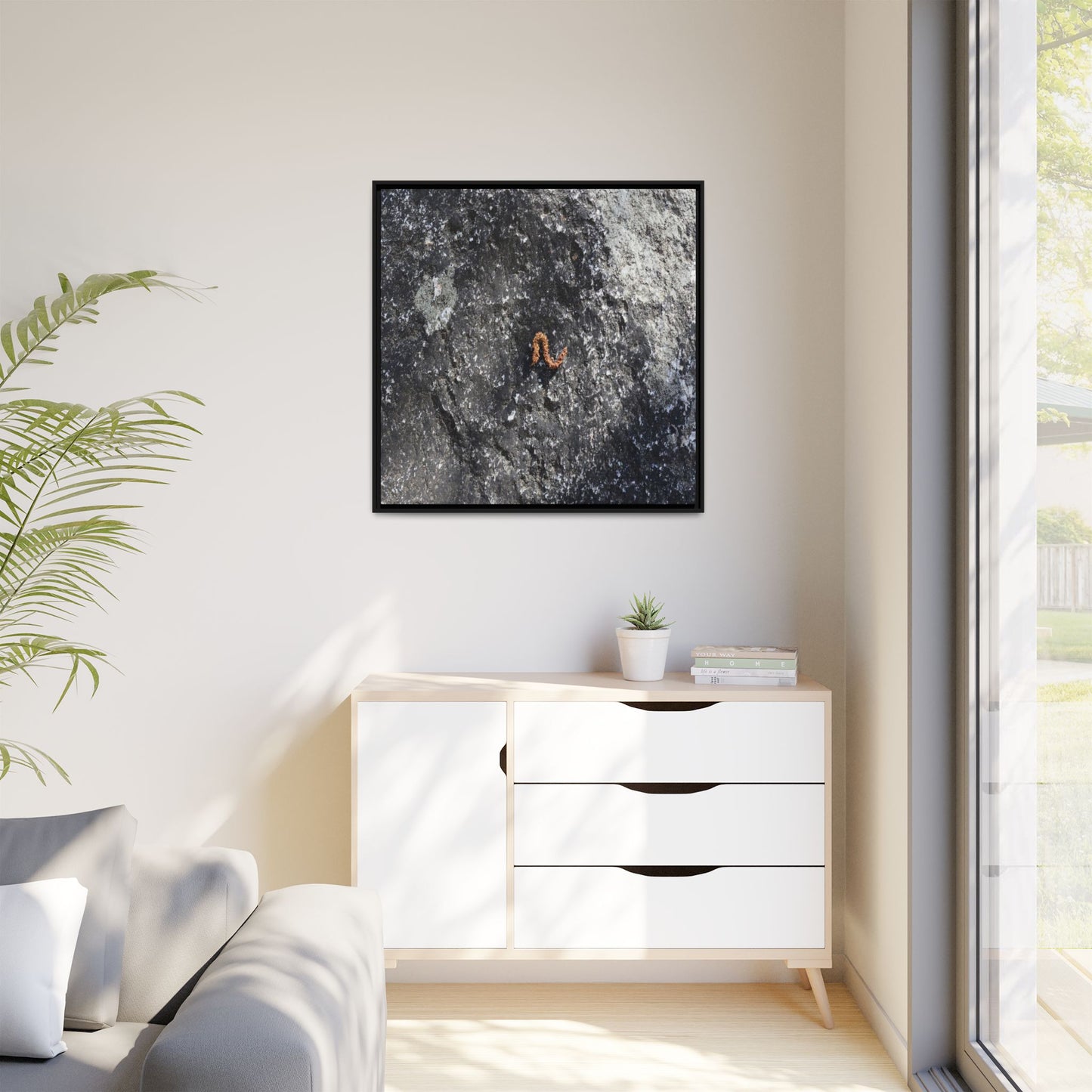 Volcanic Ash and Copper - Unique Stretched Canvas Wall Art