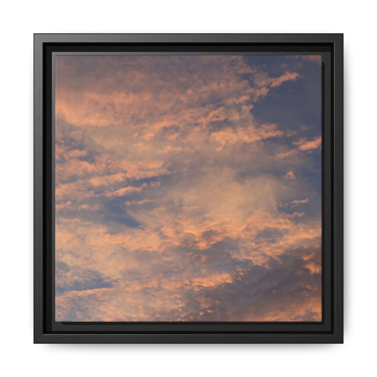 Sunset's Ethereal Canvas - Unique Stretched Canvas Wall Art