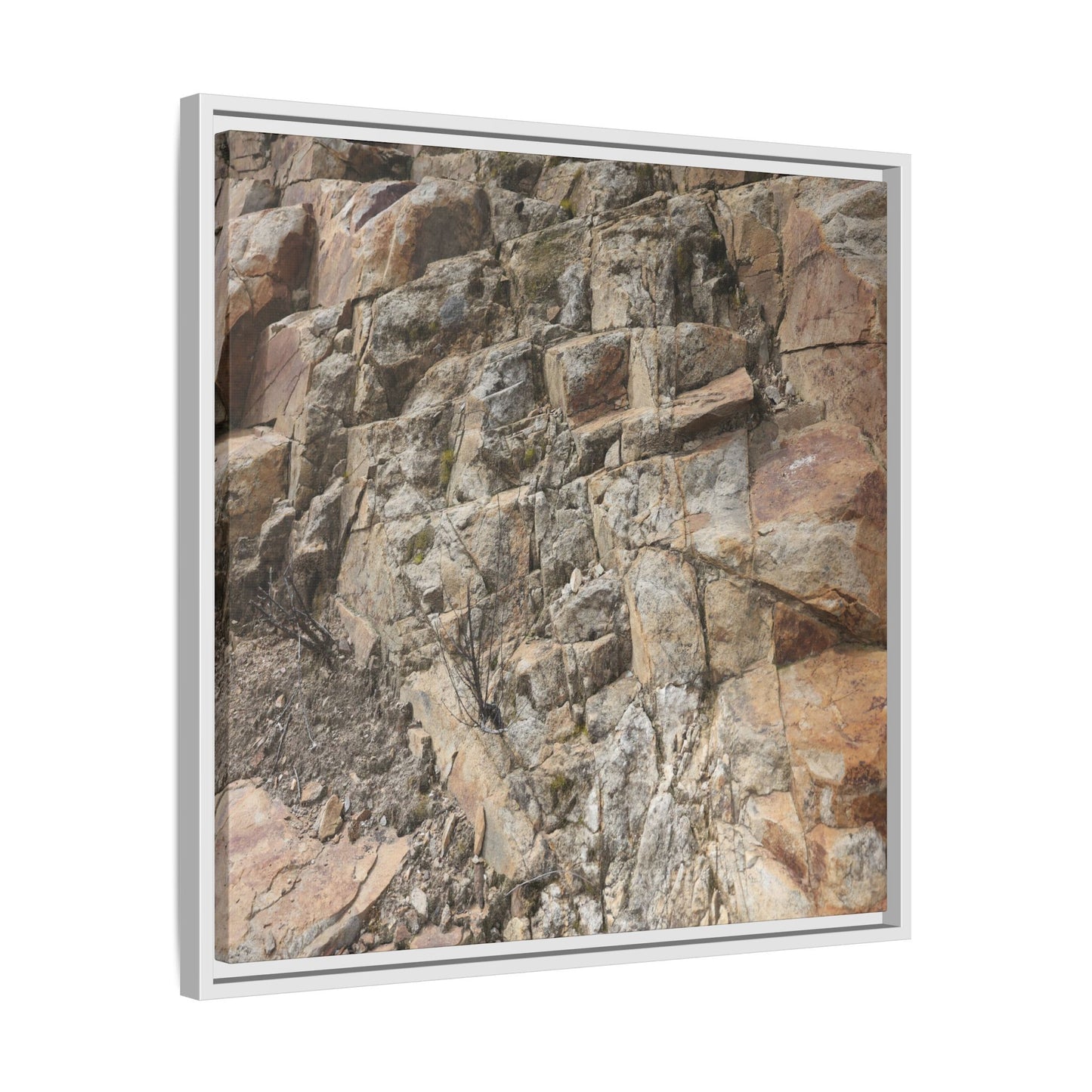Stone's Silent Story - Unique Stretched Canvas Wall Art