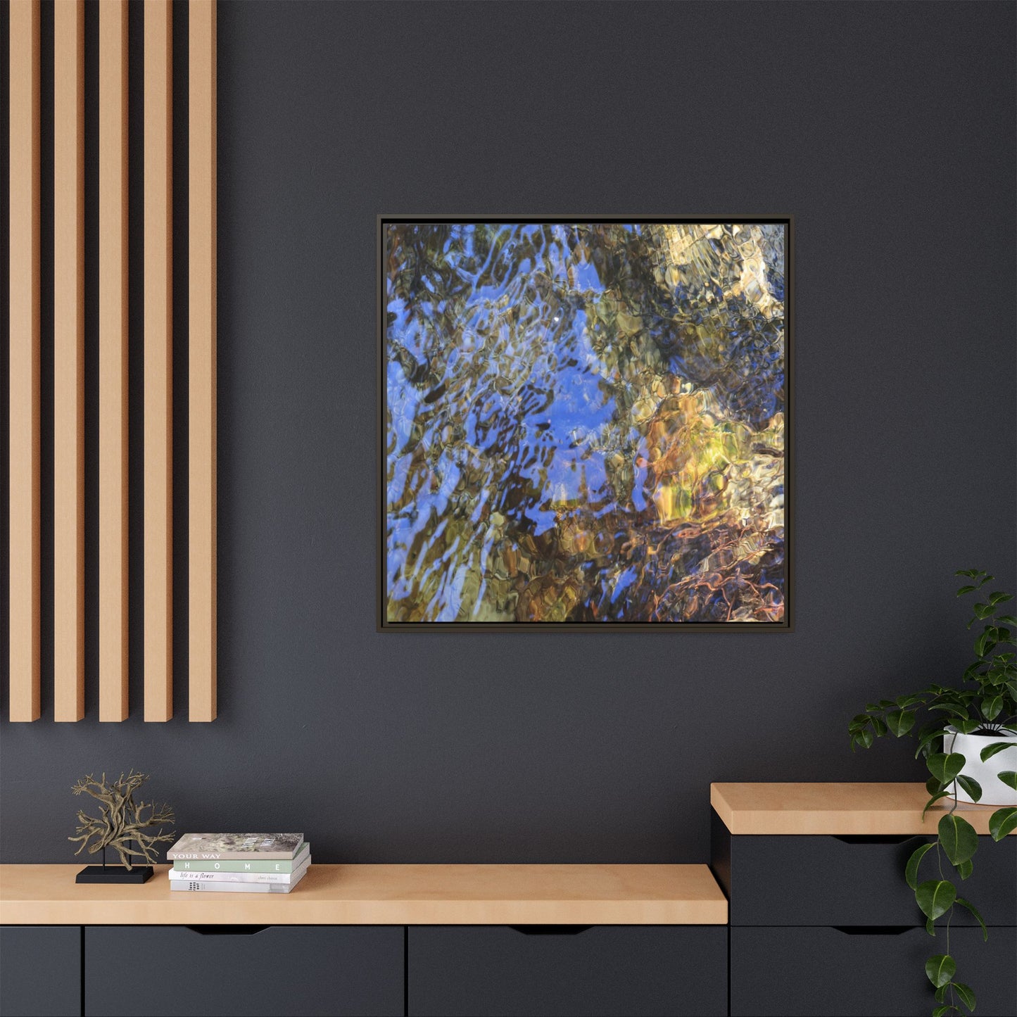 Watery Kaleidoscope - Unique Stretched Canvas Wall Art
