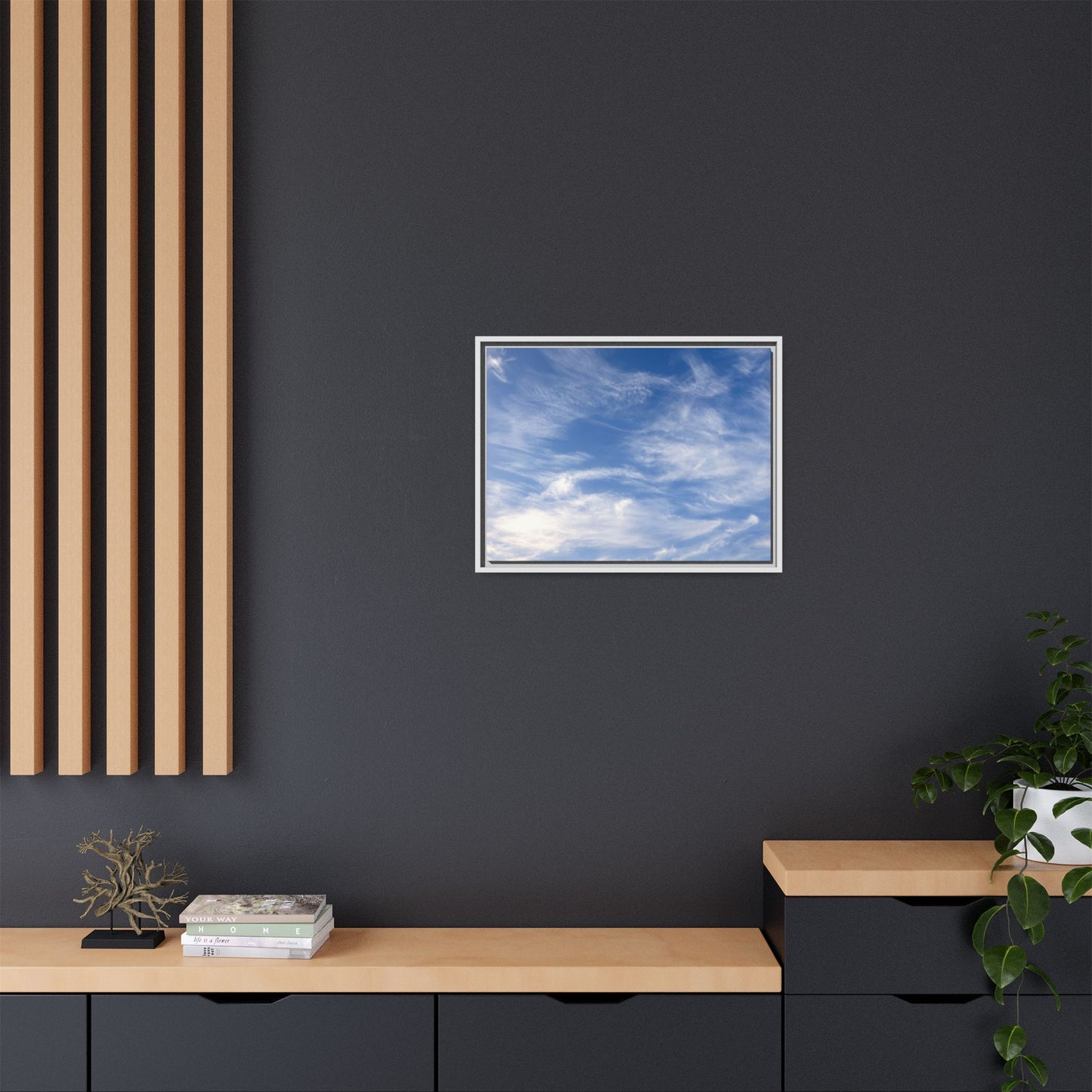 Ethereal Blue Tapestry - Unique Stretched Canvas Wall Art