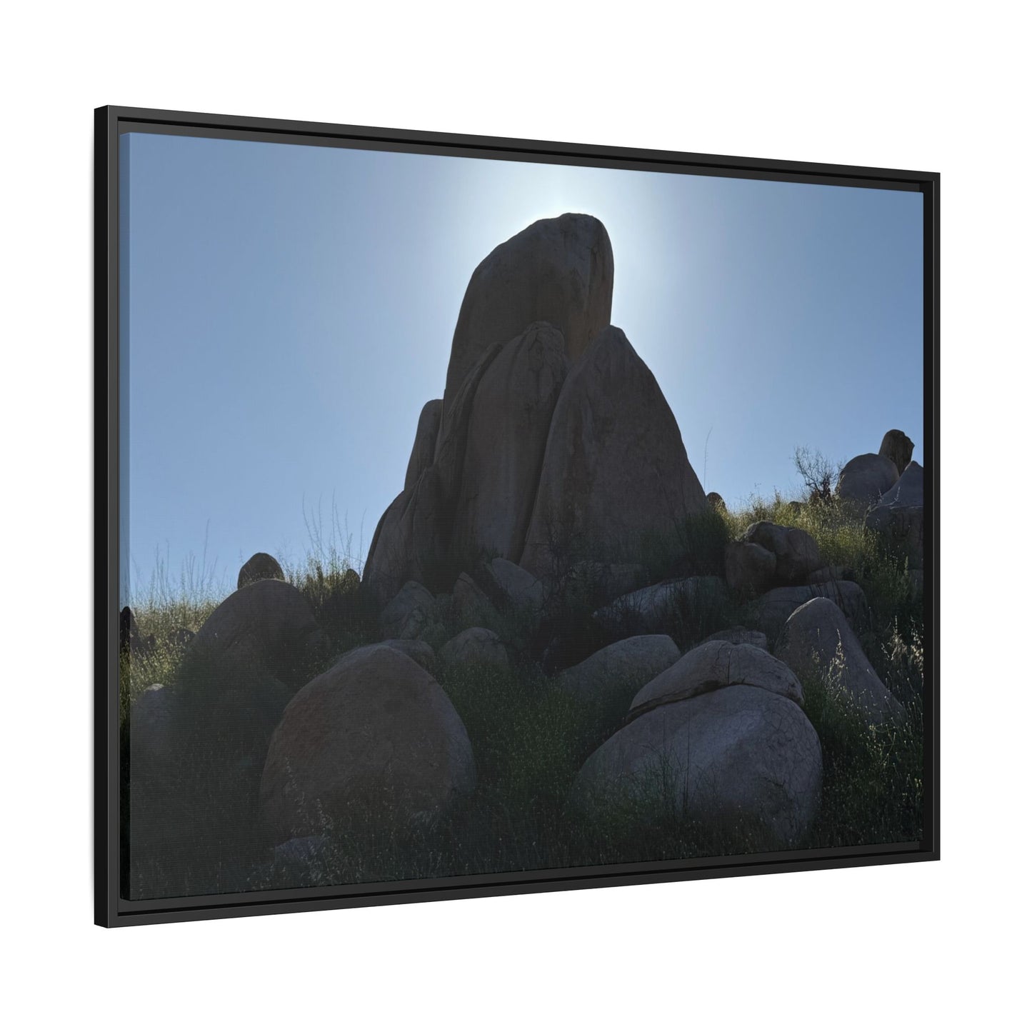 Boulder Silhouette - Unique Stretched Canvas Wall Art