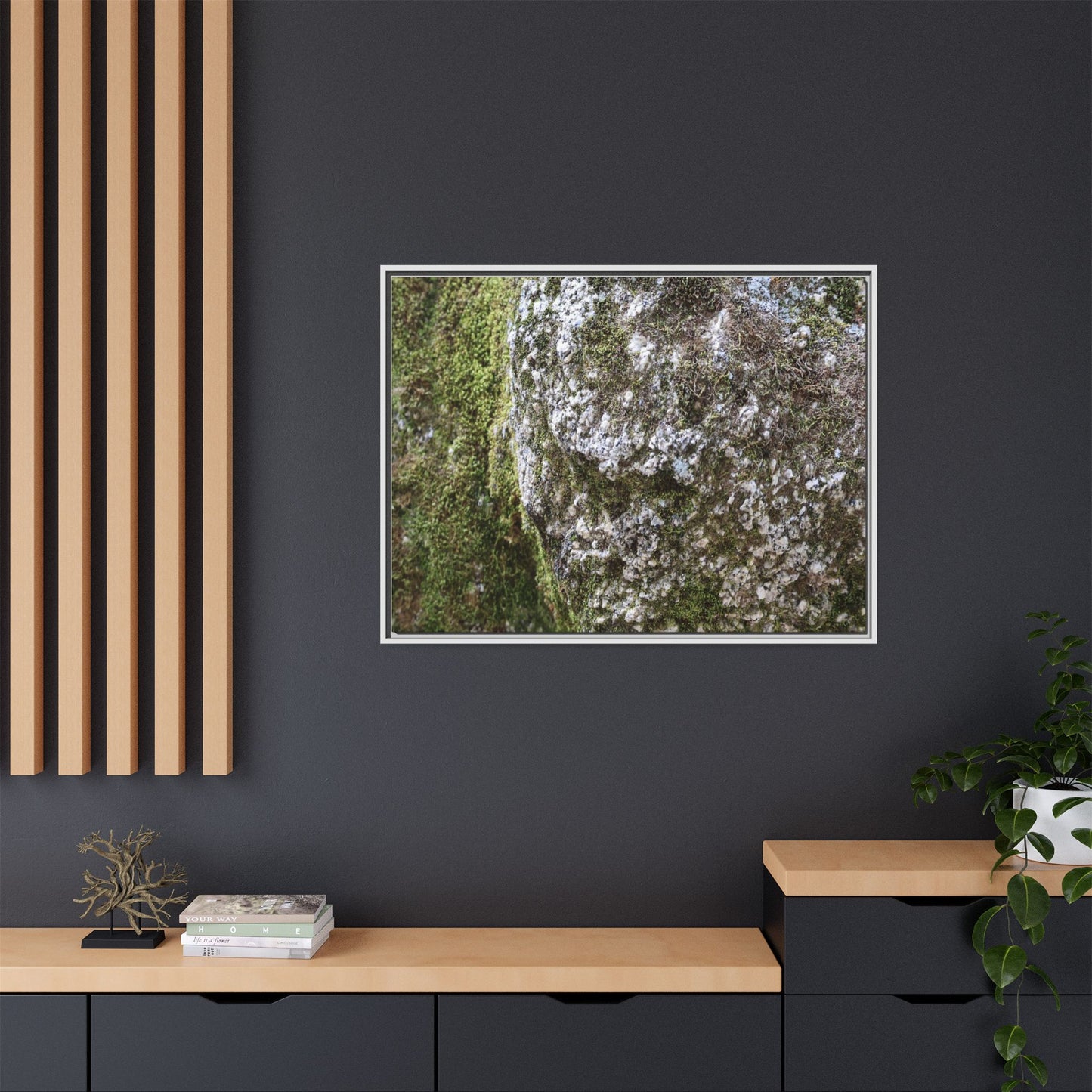 Lichen Landscape - Unique Stretched Canvas Wall Art