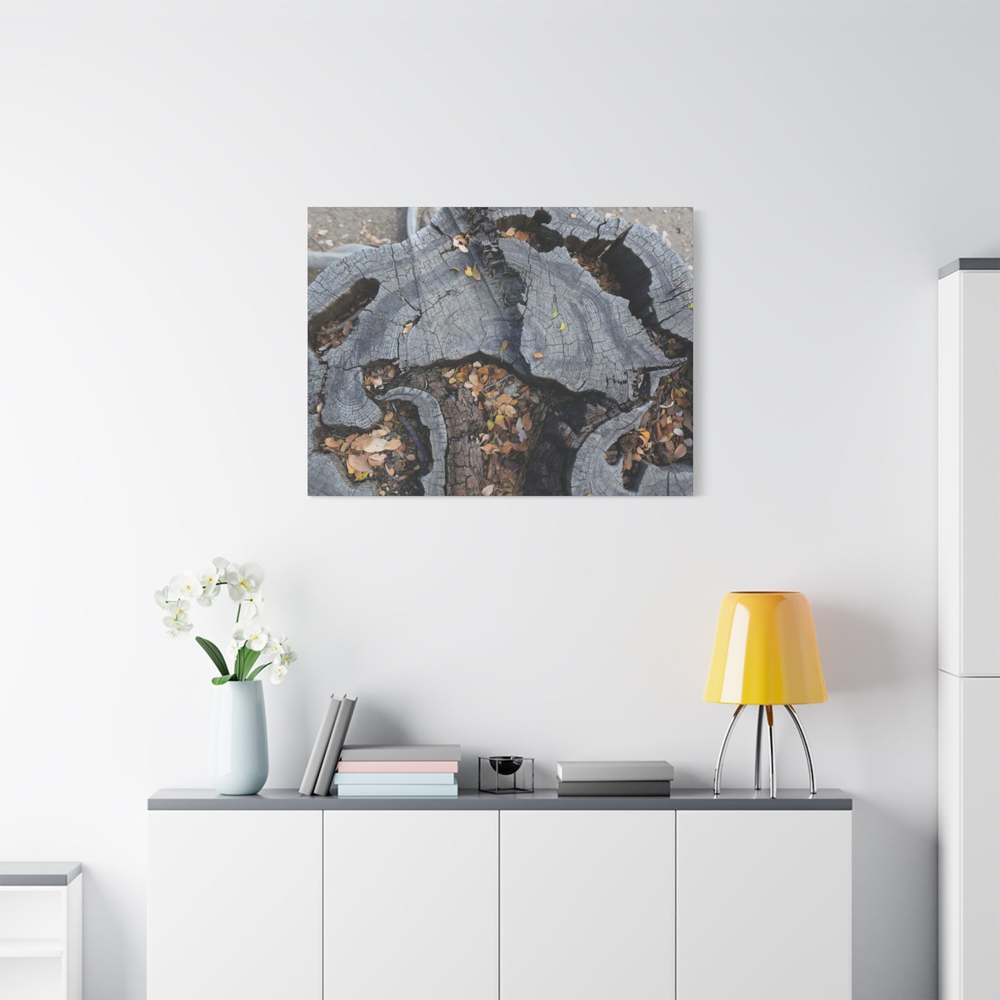 Weathered Woodland Whispers - Unique Frameless Canvas Wall Art