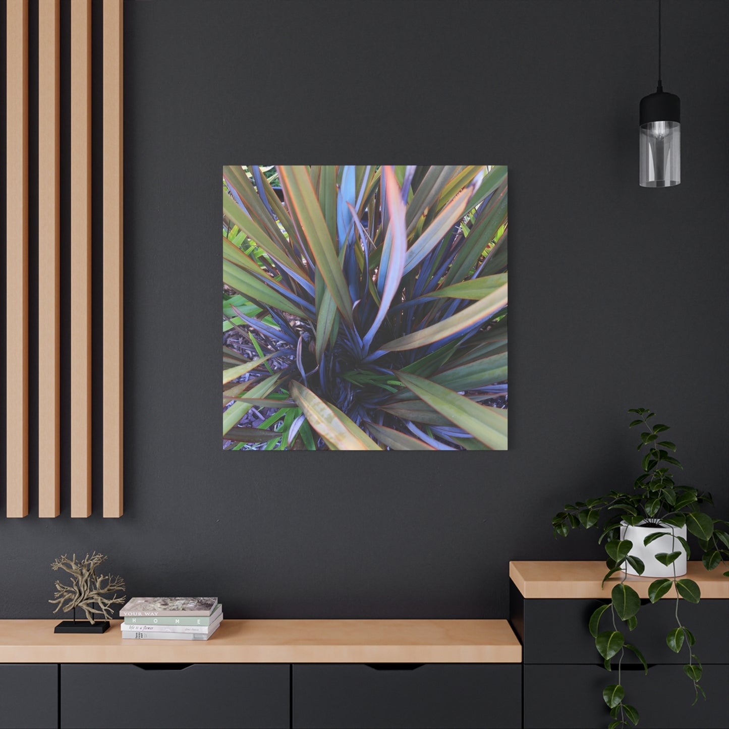 Twisted Blades of Verdant Symphony - Unique Frameless Canvas Wall Art