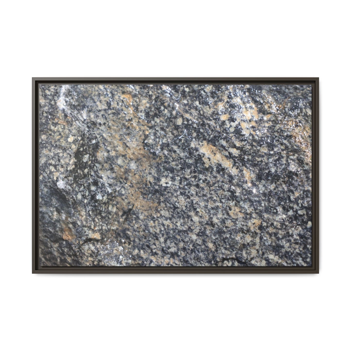 Crystalline Echoes - Unique Stretched Canvas Wall Art