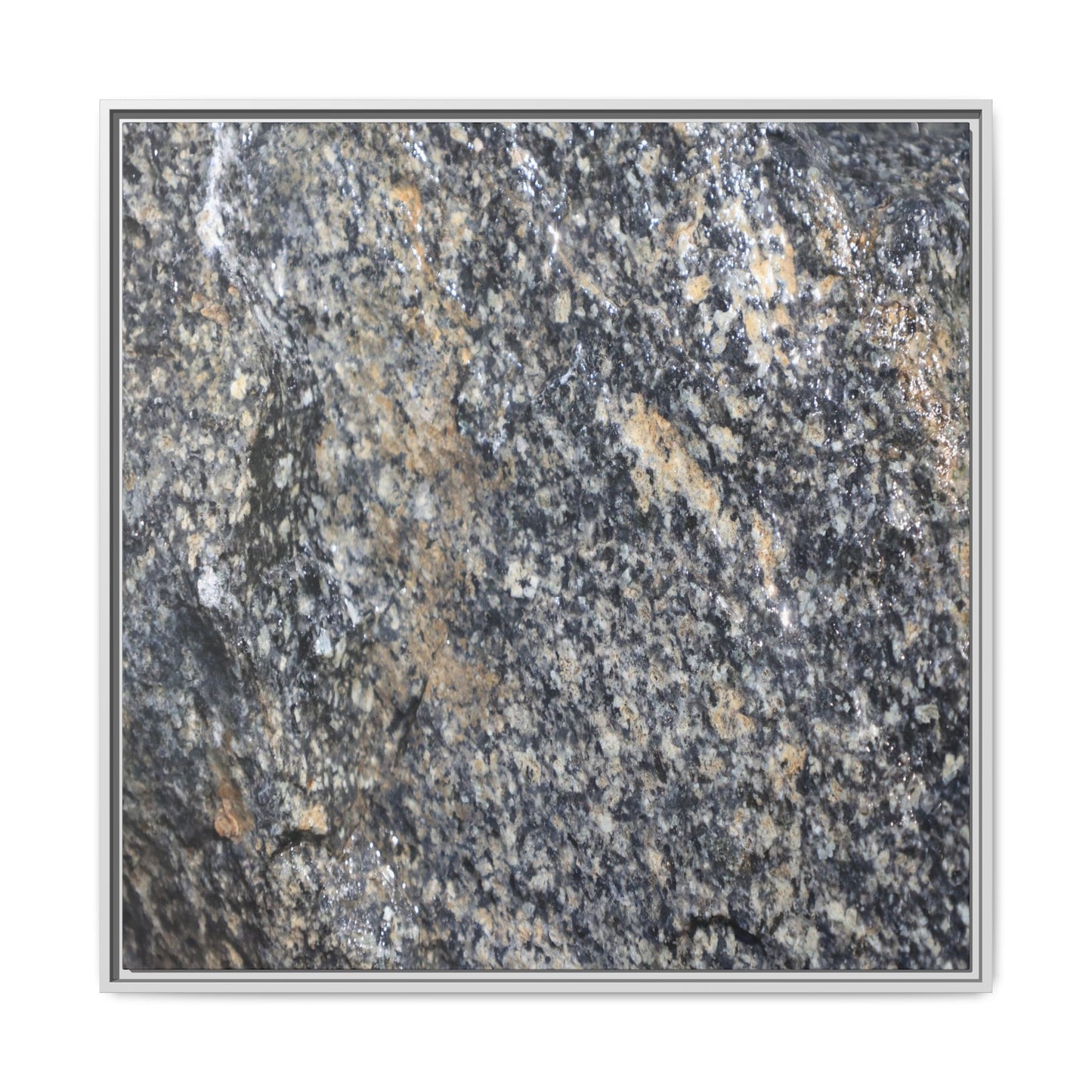 Crystalline Echoes - Unique Stretched Canvas Wall Art