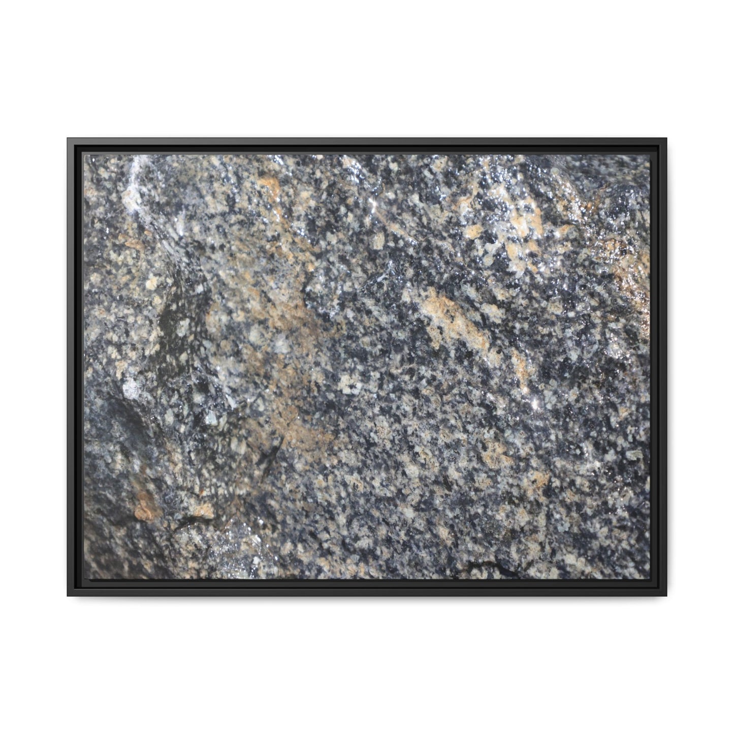 Crystalline Echoes - Unique Stretched Canvas Wall Art