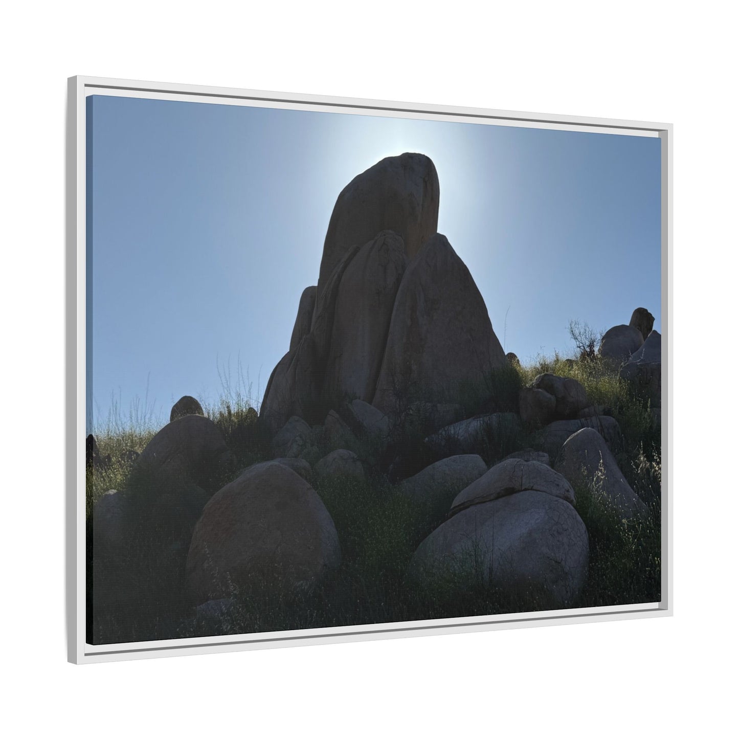 Boulder Silhouette - Unique Stretched Canvas Wall Art